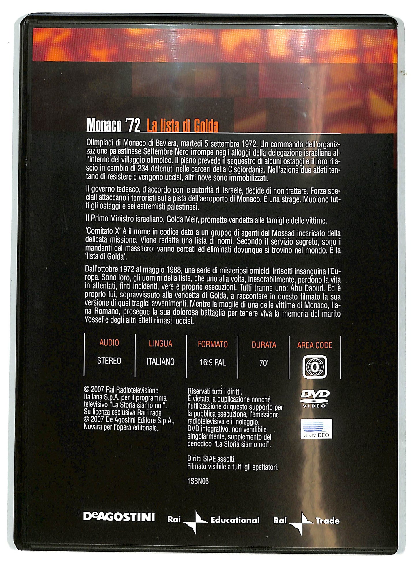 EBOND Monaco 72 - La lista di Golda - n 6  EDITORIALE DVD D730927