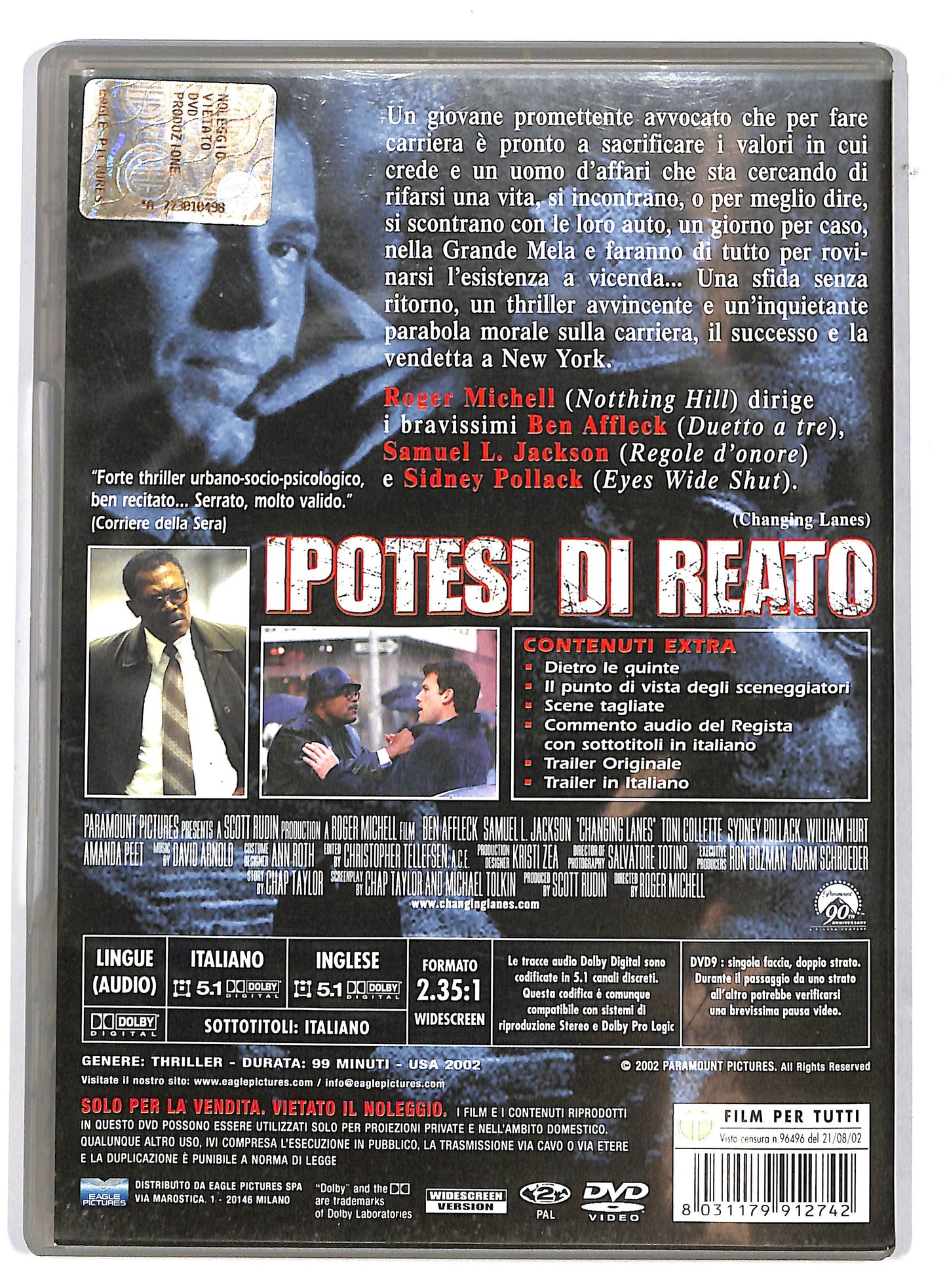 EBOND Ipotesi di reato DVD D731060