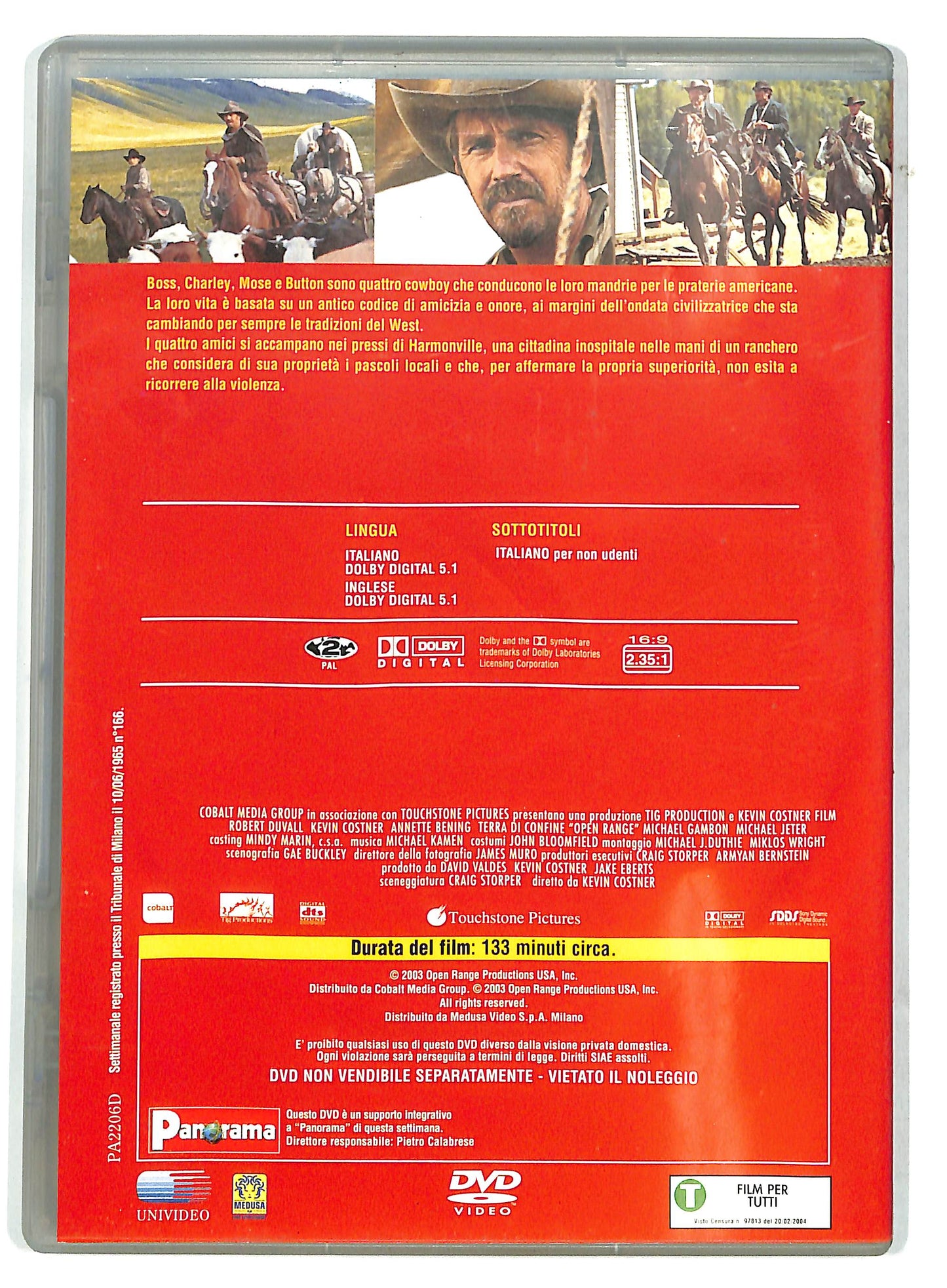 EBOND Open range - Terra di confine  EDITORIALE DVD D731143