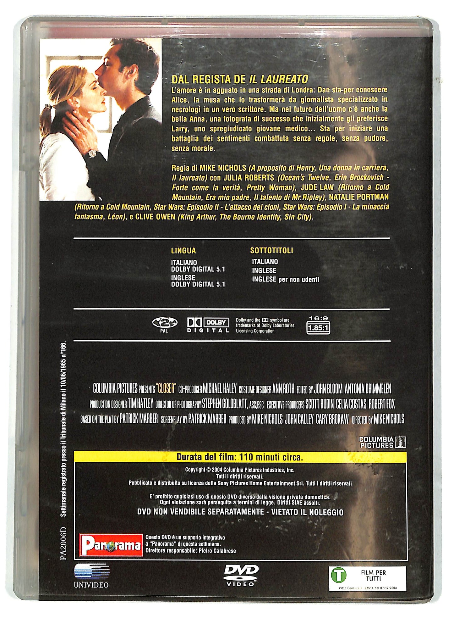 EBOND Closer  EDITORIALE DVD D731160
