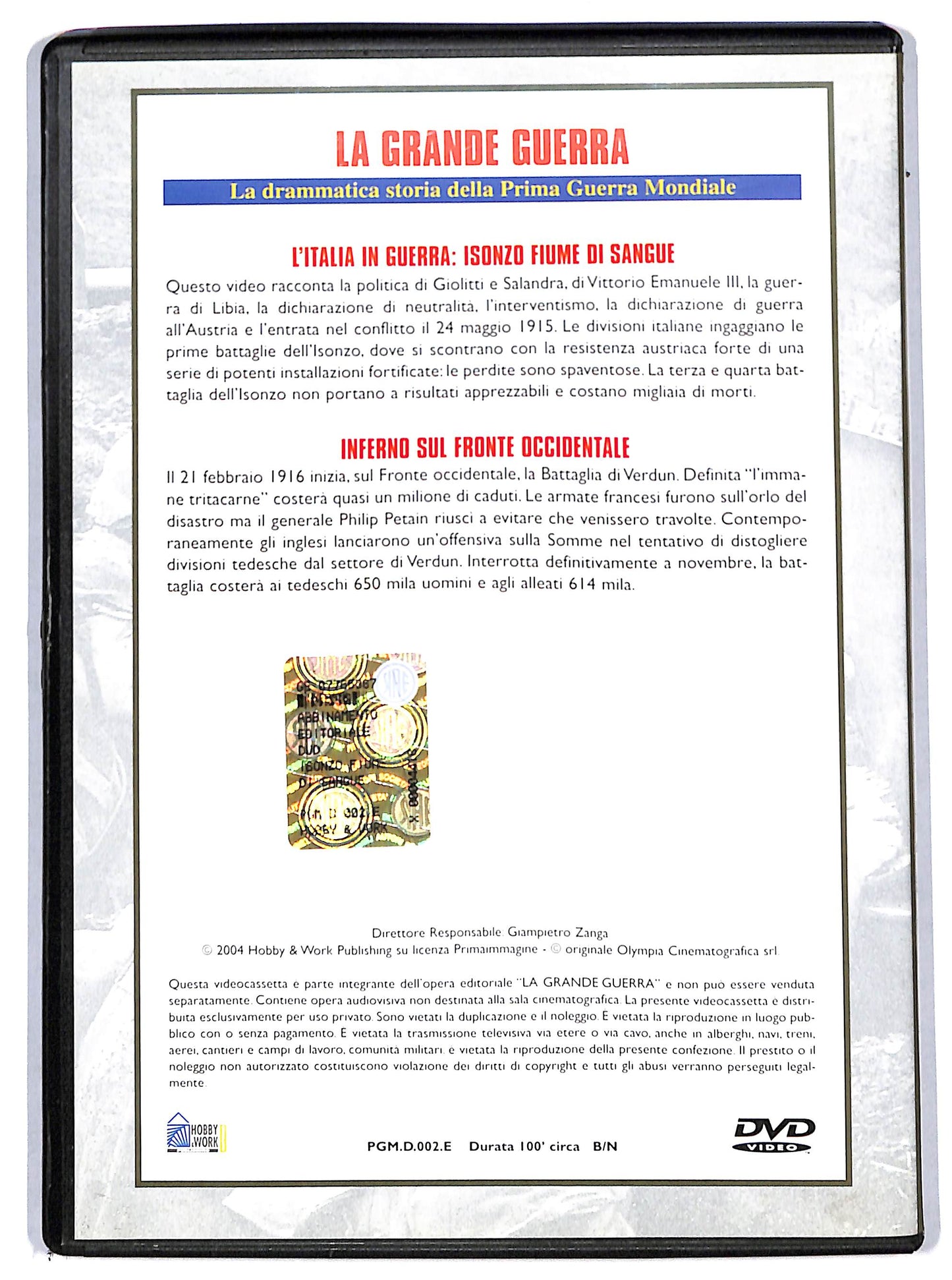 EBOND L'italia in guerra: Isonzo fiume di sangue EDITORIALE DVD D731304