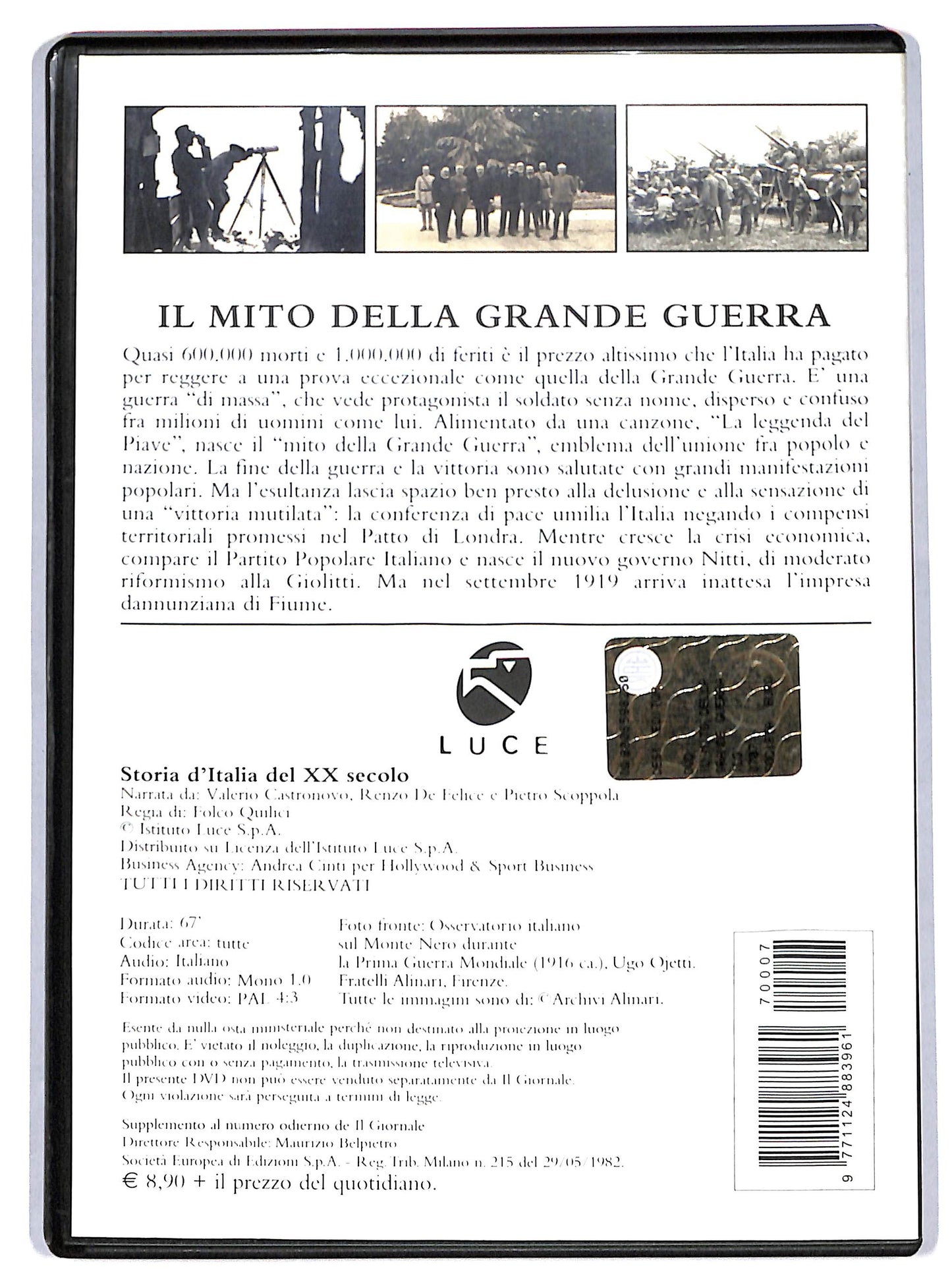 EBOND Il mito della grande guerra - Storia d'italia del xx secolo EDITORIALE DVD D731309