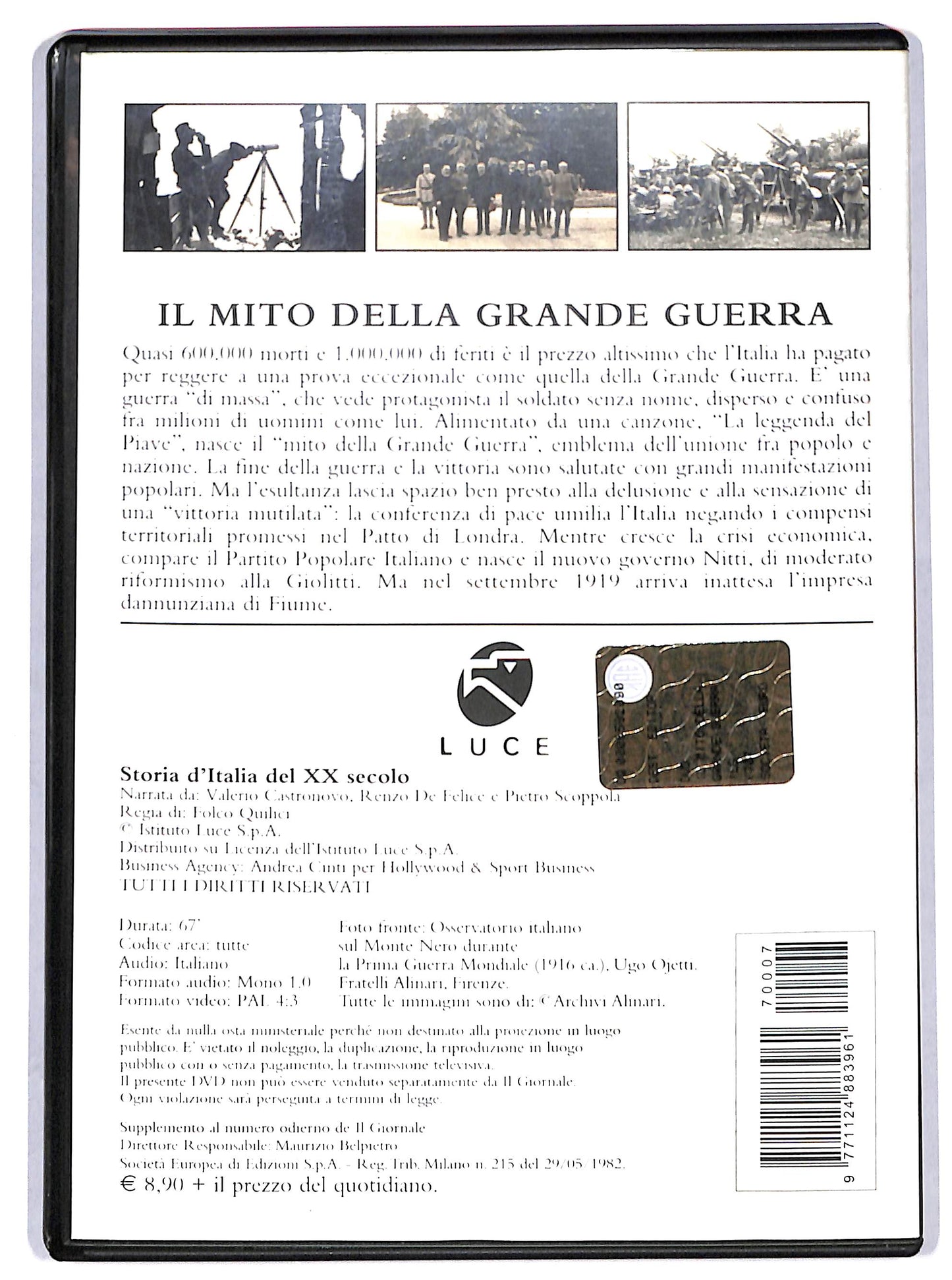 EBOND Storia d'italia del xx secolo - il mito della grande guerra EDITORIALE  DVD D731407