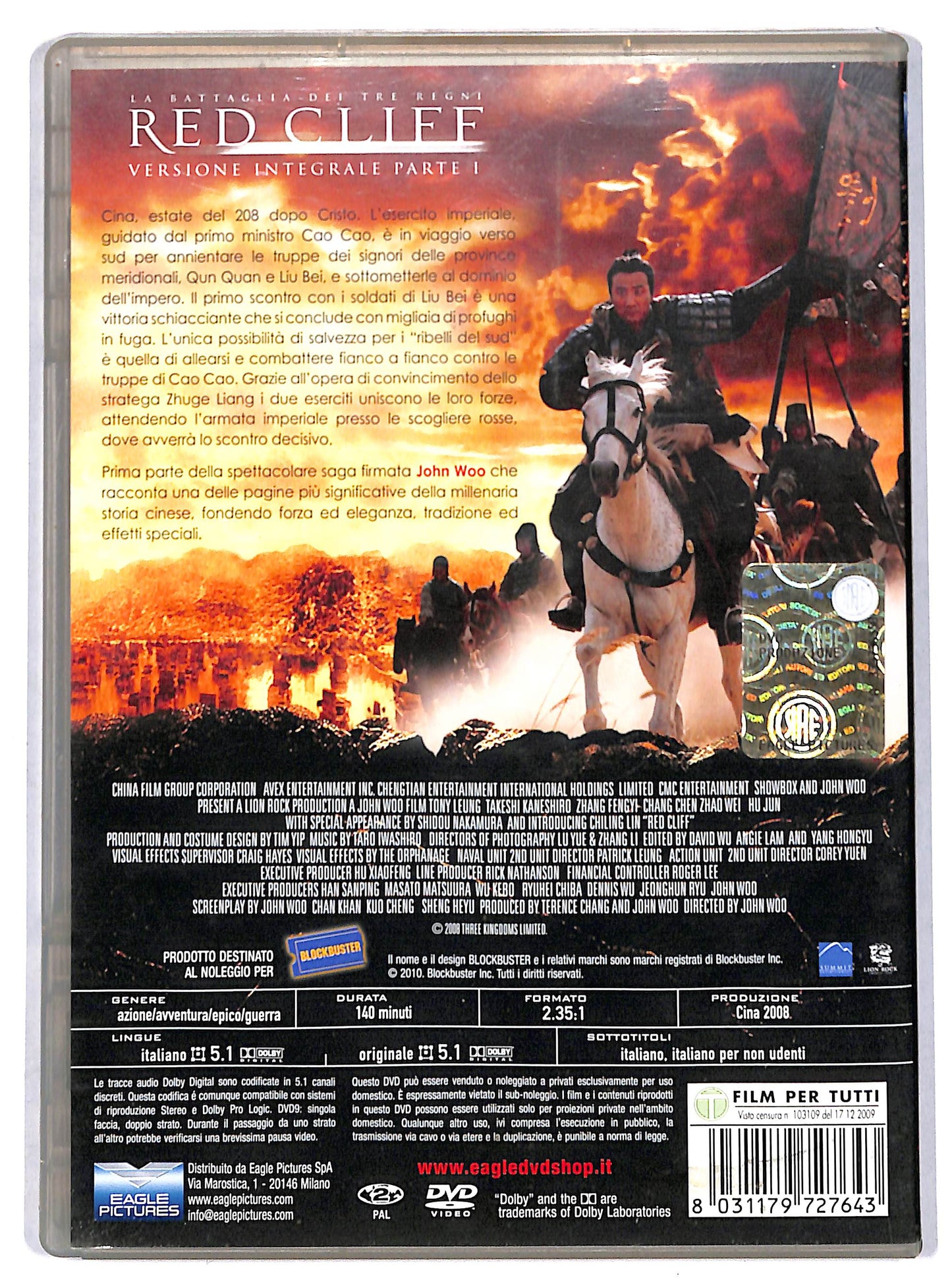 EBOND Red cliff NOLEGGIO DVD D731514
