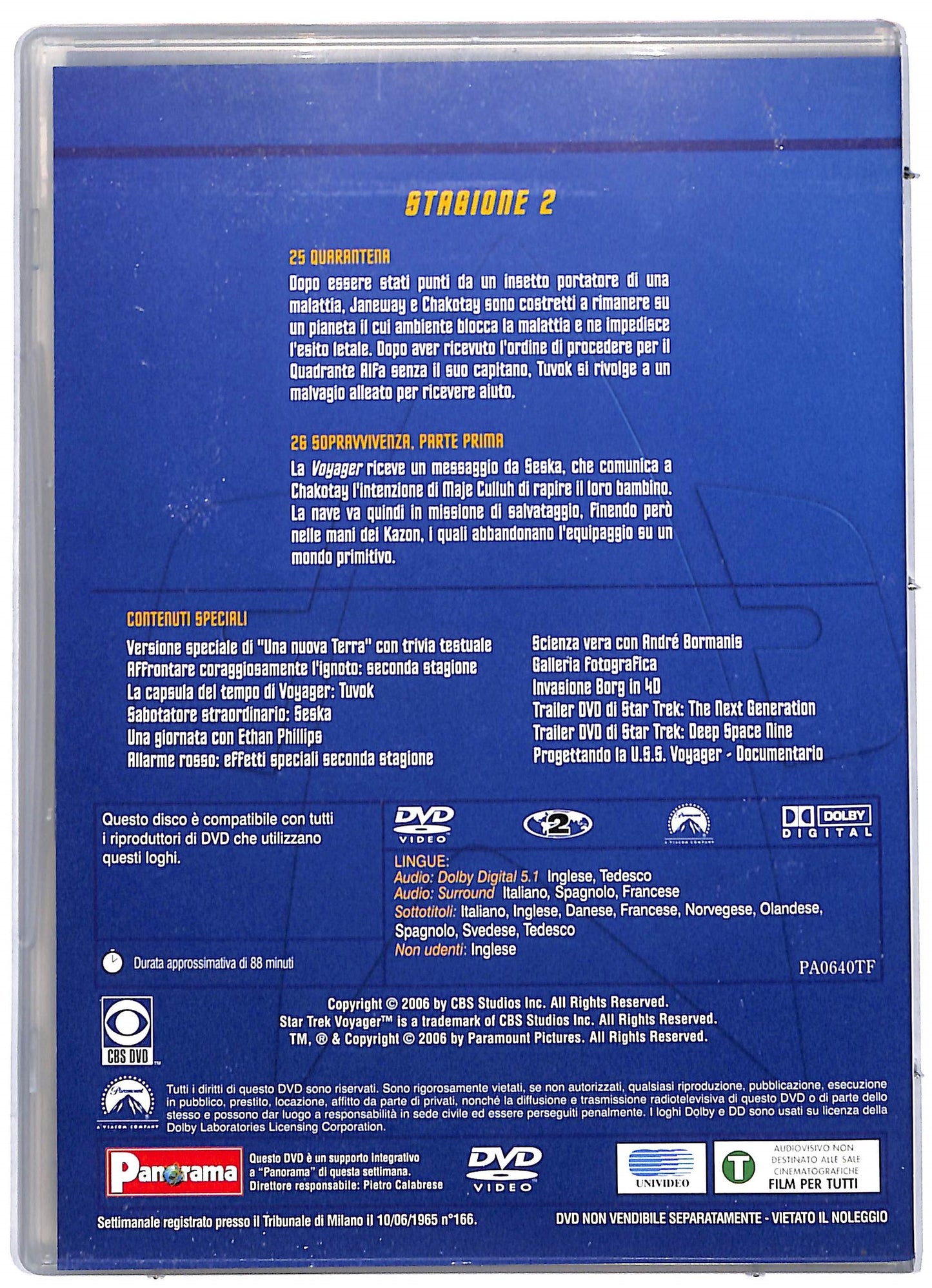 EBOND Star Trek Voyager Stagione 2 disco 7 EDITORIALE DVD D731553