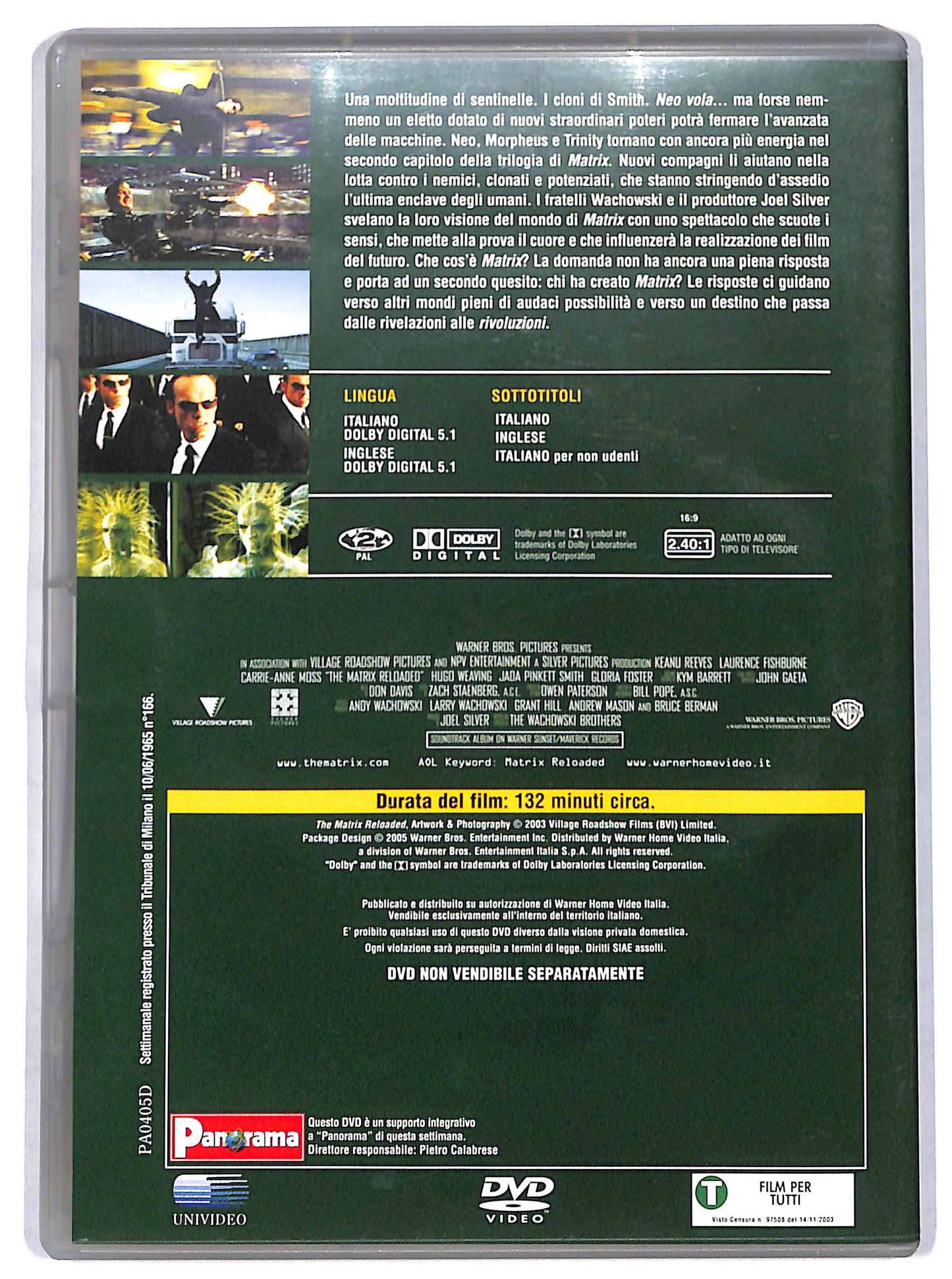 EBOND Matrix Reloaded EDITORIALE DVD D731659