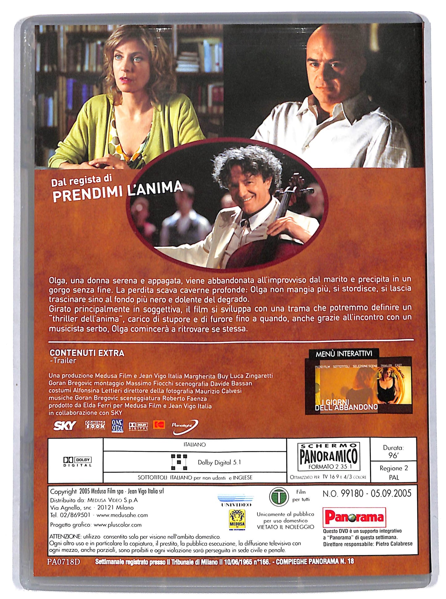 EBOND I giorni dell'abbandono  EDITORIALE DVD D731720
