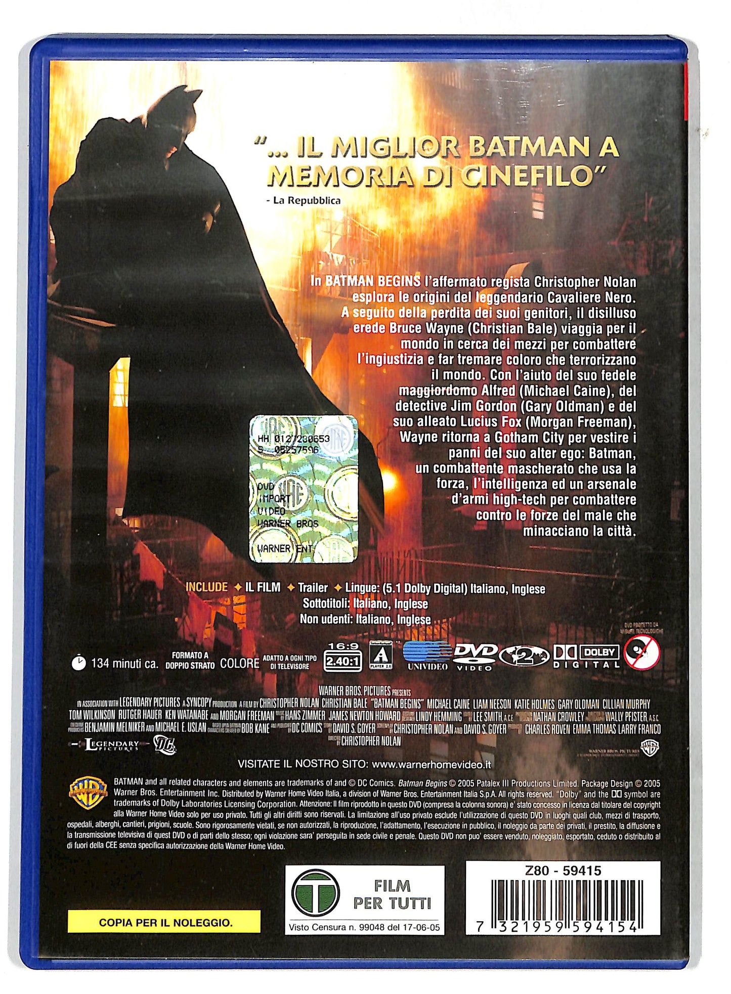 EBOND batman begins NOLEGGIO DVD D732010