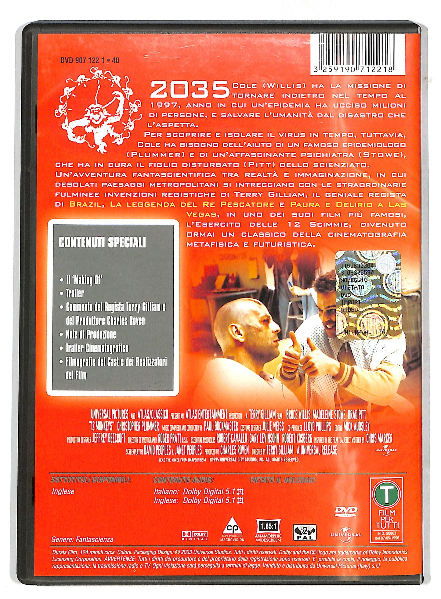 EBOND l'esercito delle 12 scimmie DVD D732030