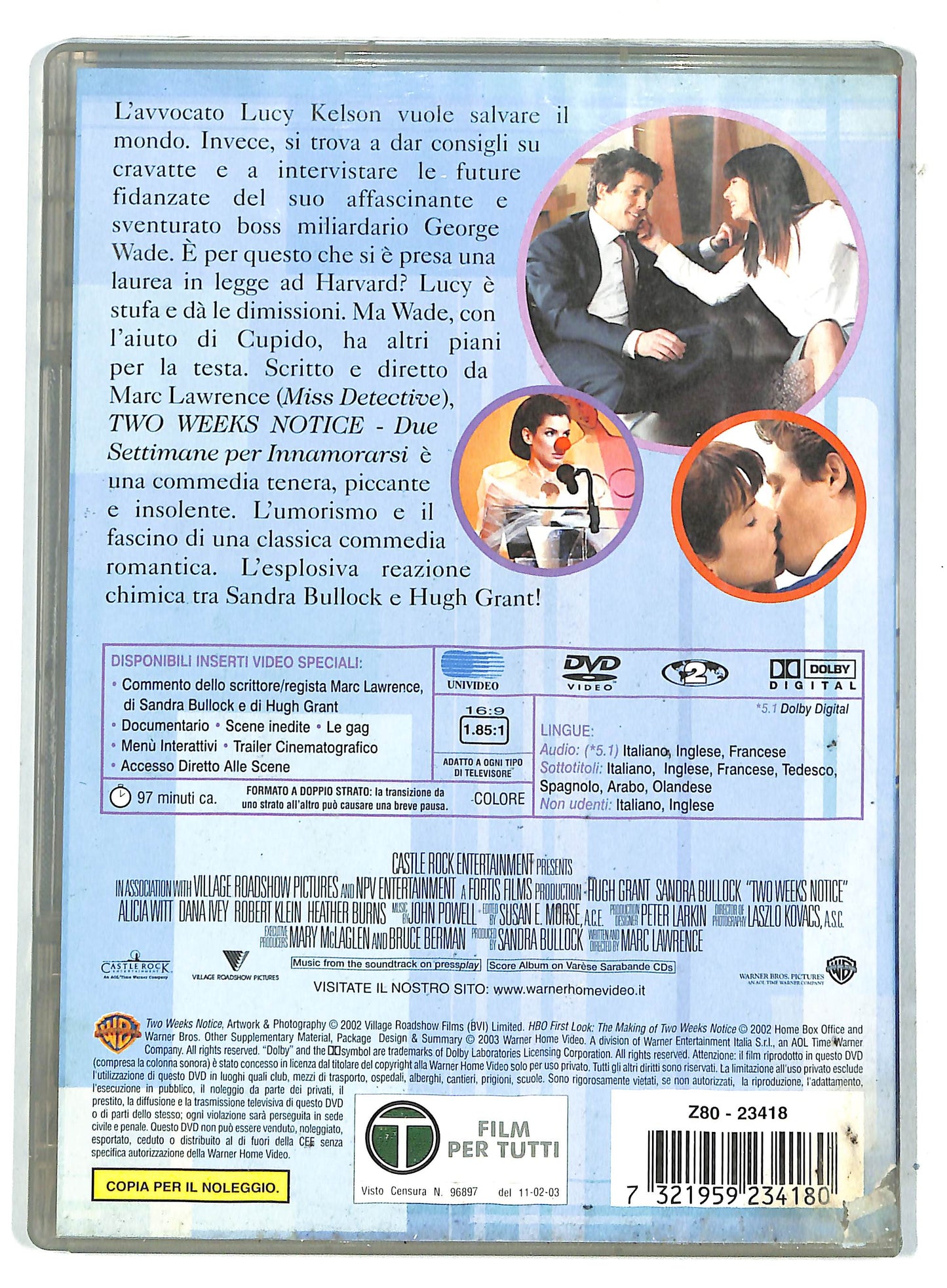 EBOND two weeks notice  NOLEGGIO DVD D732338