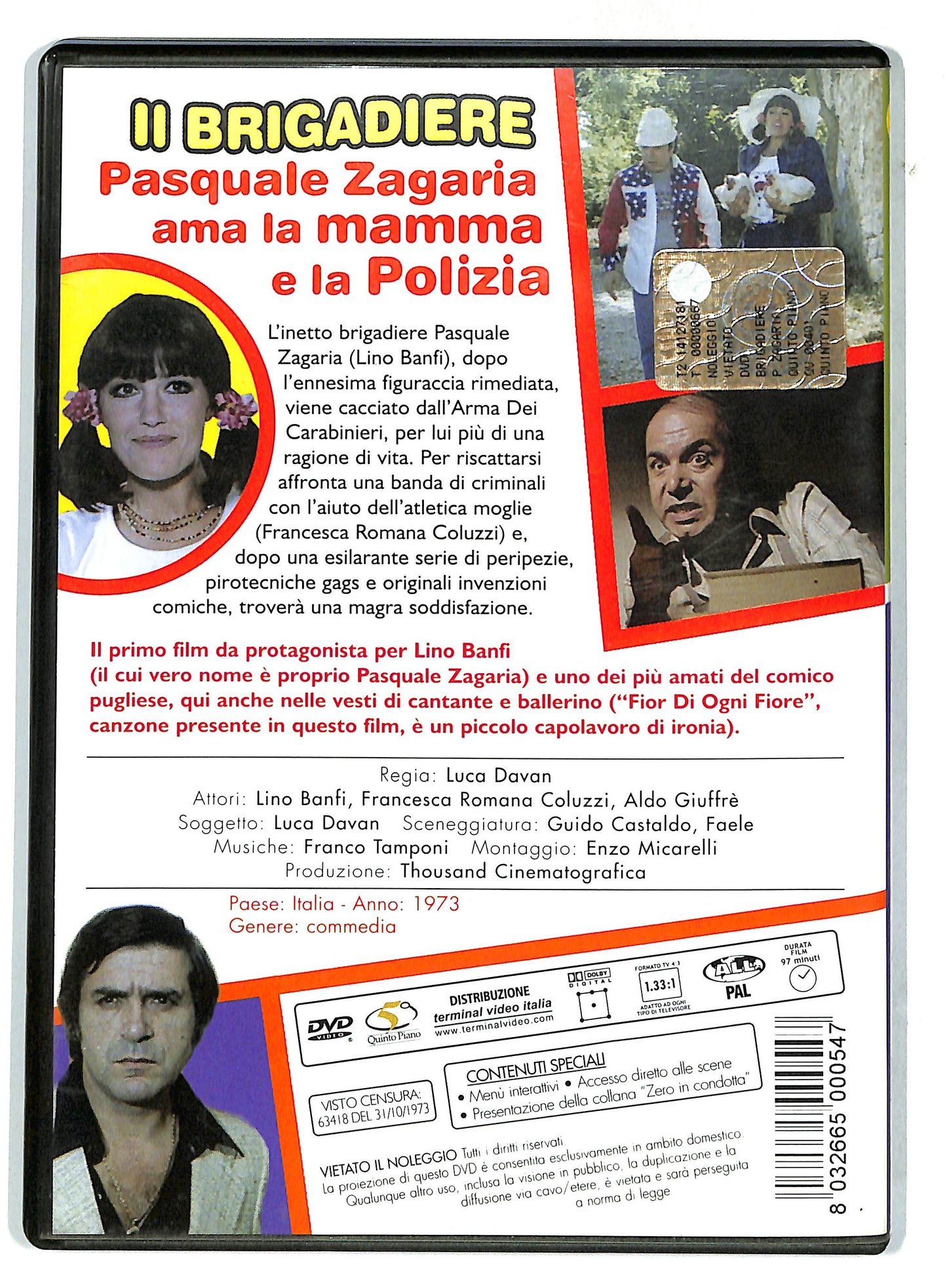 EBOND Il brigadiere Pasquale Zagaria ama la mamma e la polizia DVD D732347