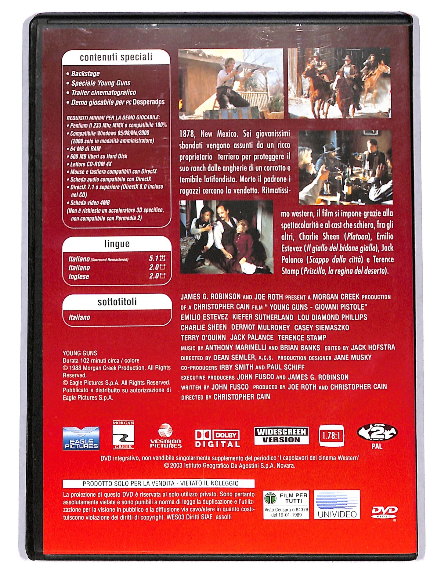 EBOND Young Guns - Giovani pistole EDITORIALE DVD D732463