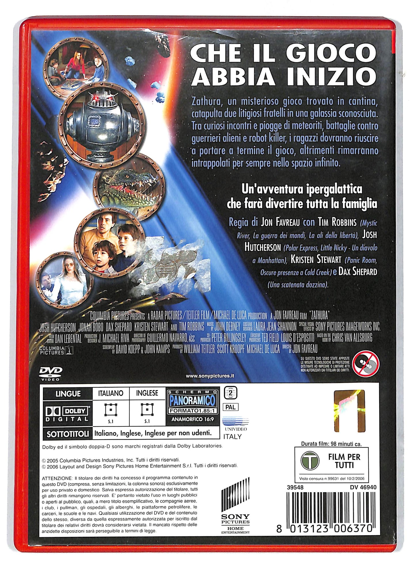 EBOND Zathura - Un'avventura Spaziale DVD  Ex Noleggio NOLEGGIO D732965