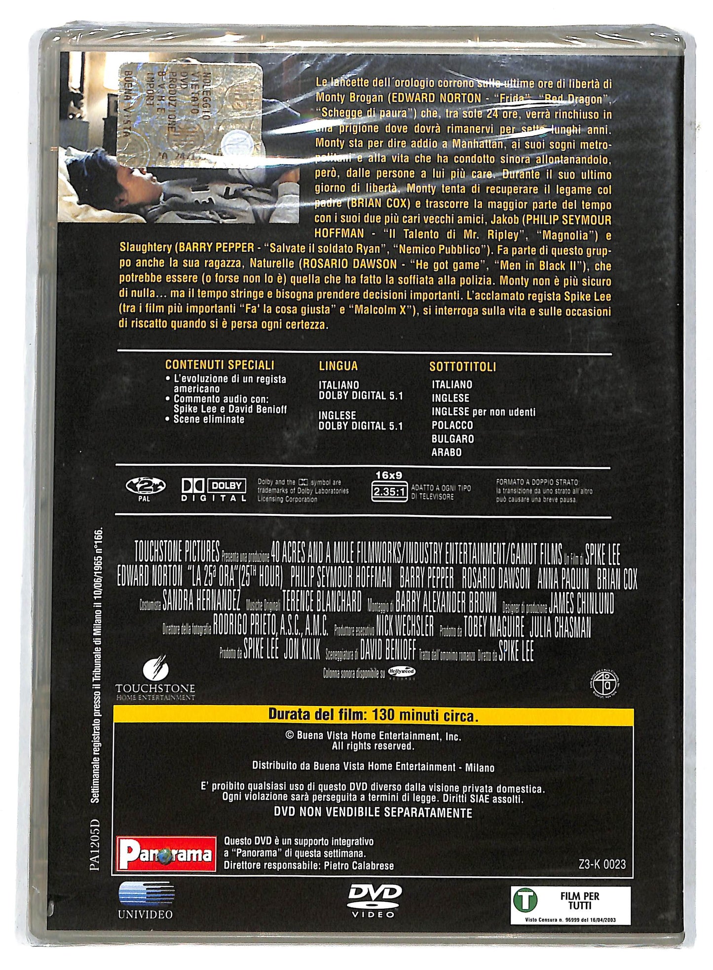 EBOND La 25ª ora EDITORIALE DVD D733006