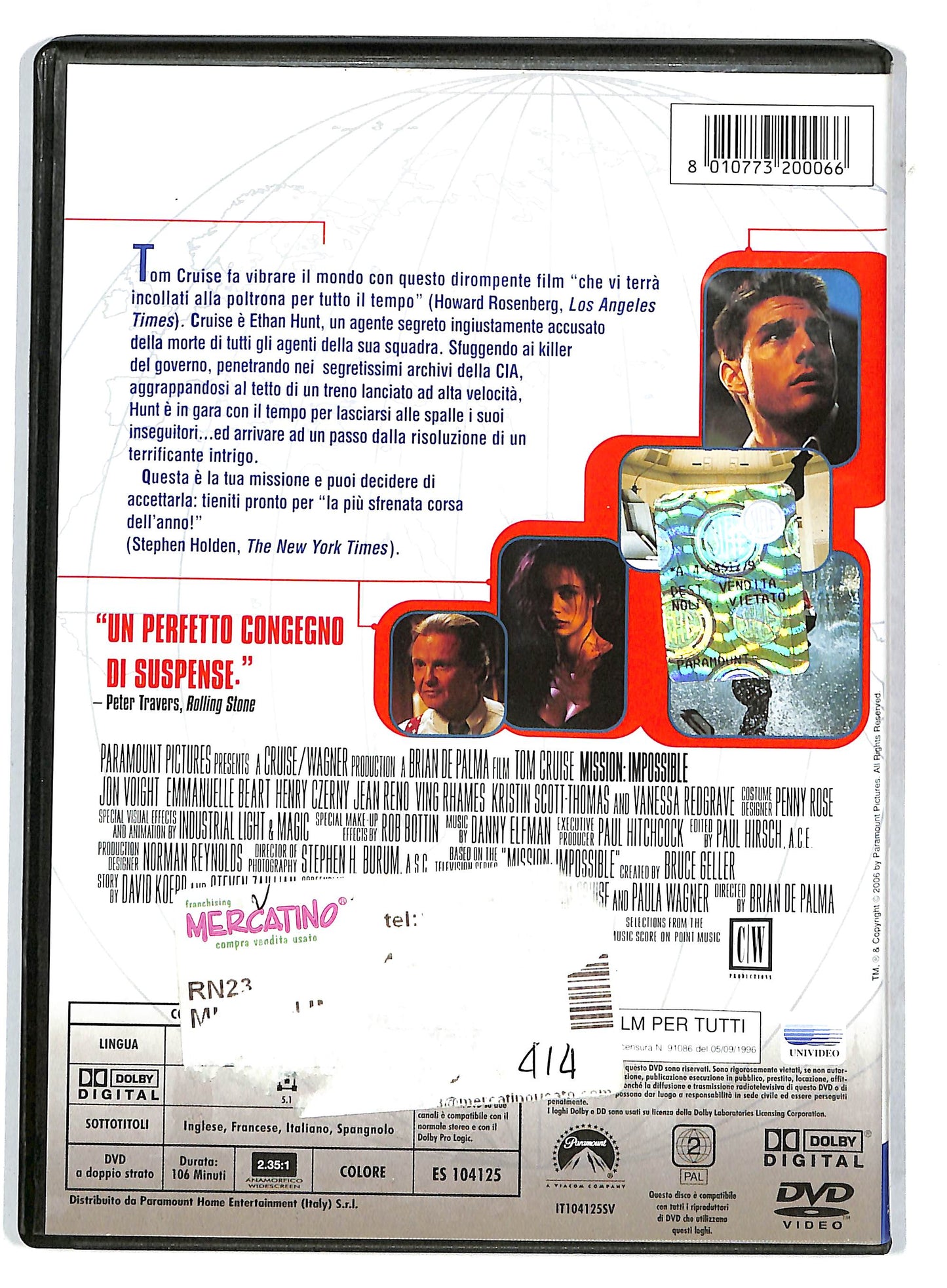 EBOND mission impossible DVD D733108