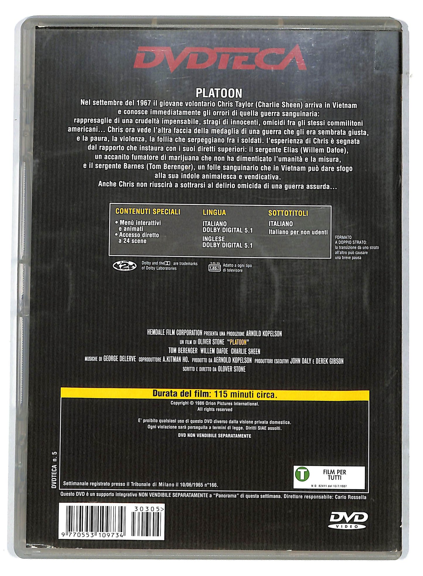 EBOND Platoon  EDITORIALE DVD D733131