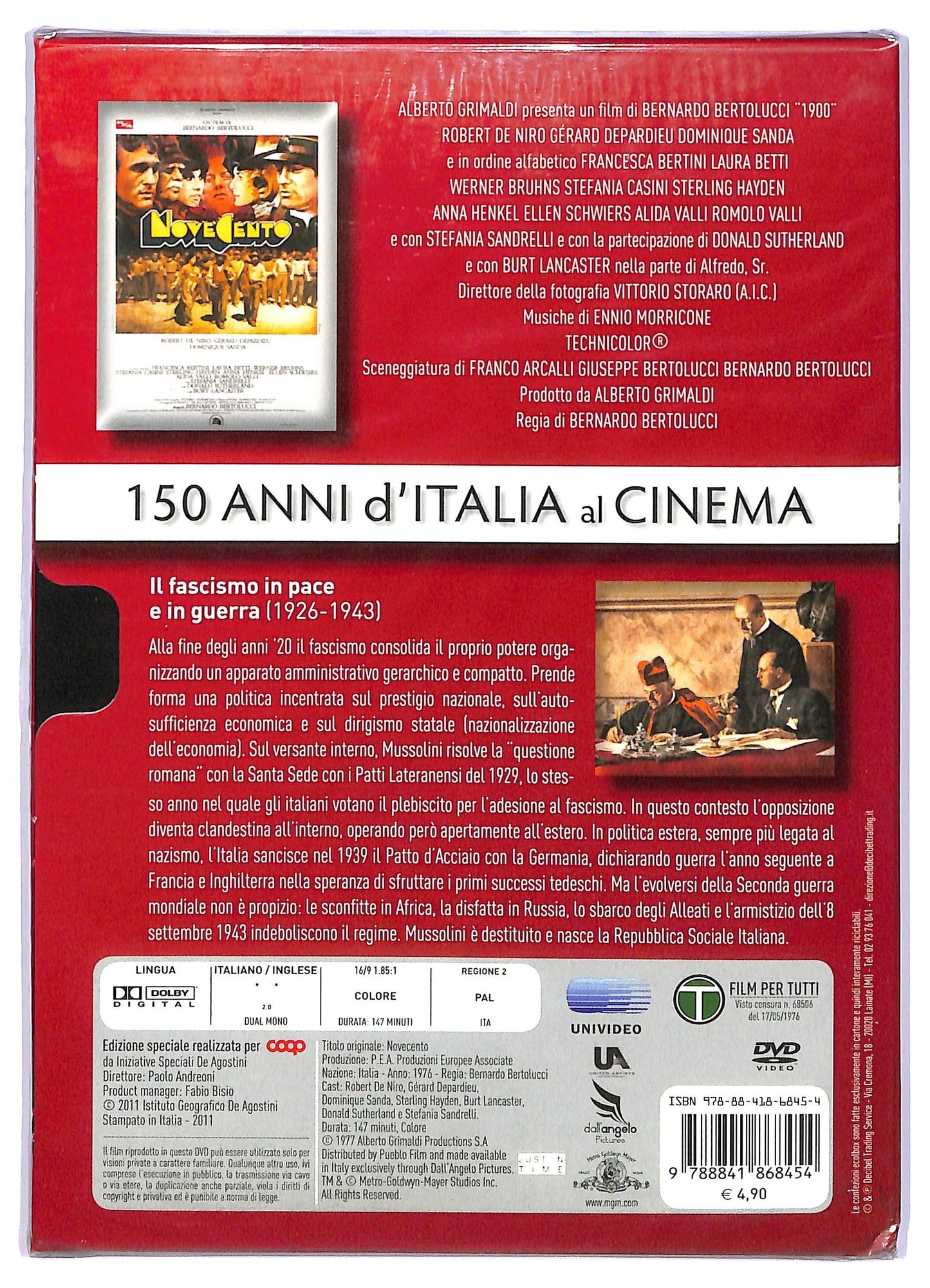 EBOND 150 anni d'italia al cinema 4 - Novecento atto 2 EDITORIALE DVD D733344