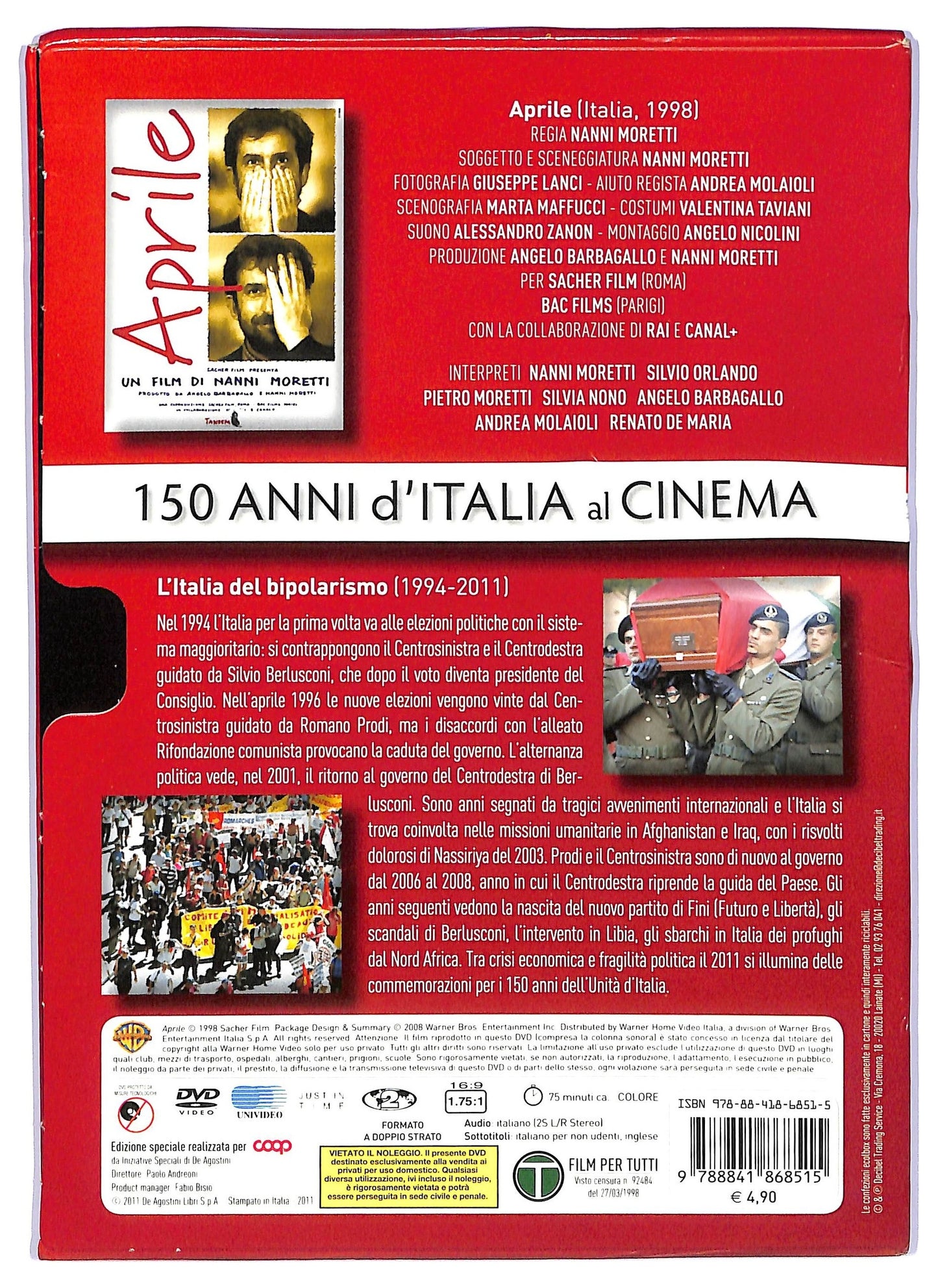 EBOND 150 anni d'italia al cinema volume 10 - Aprile DVD EDITORIALE D733356