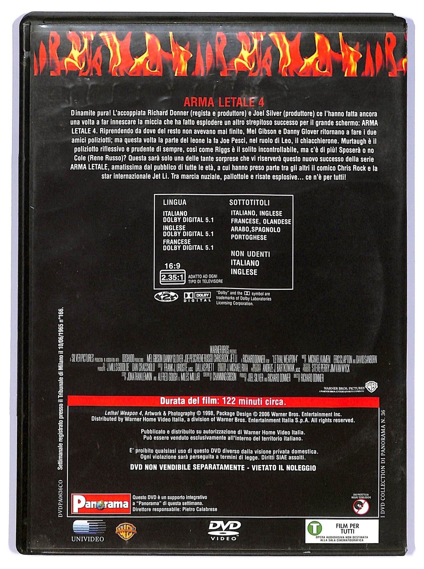 EBOND Arma letale 4  EDITORIALE DVD D733363