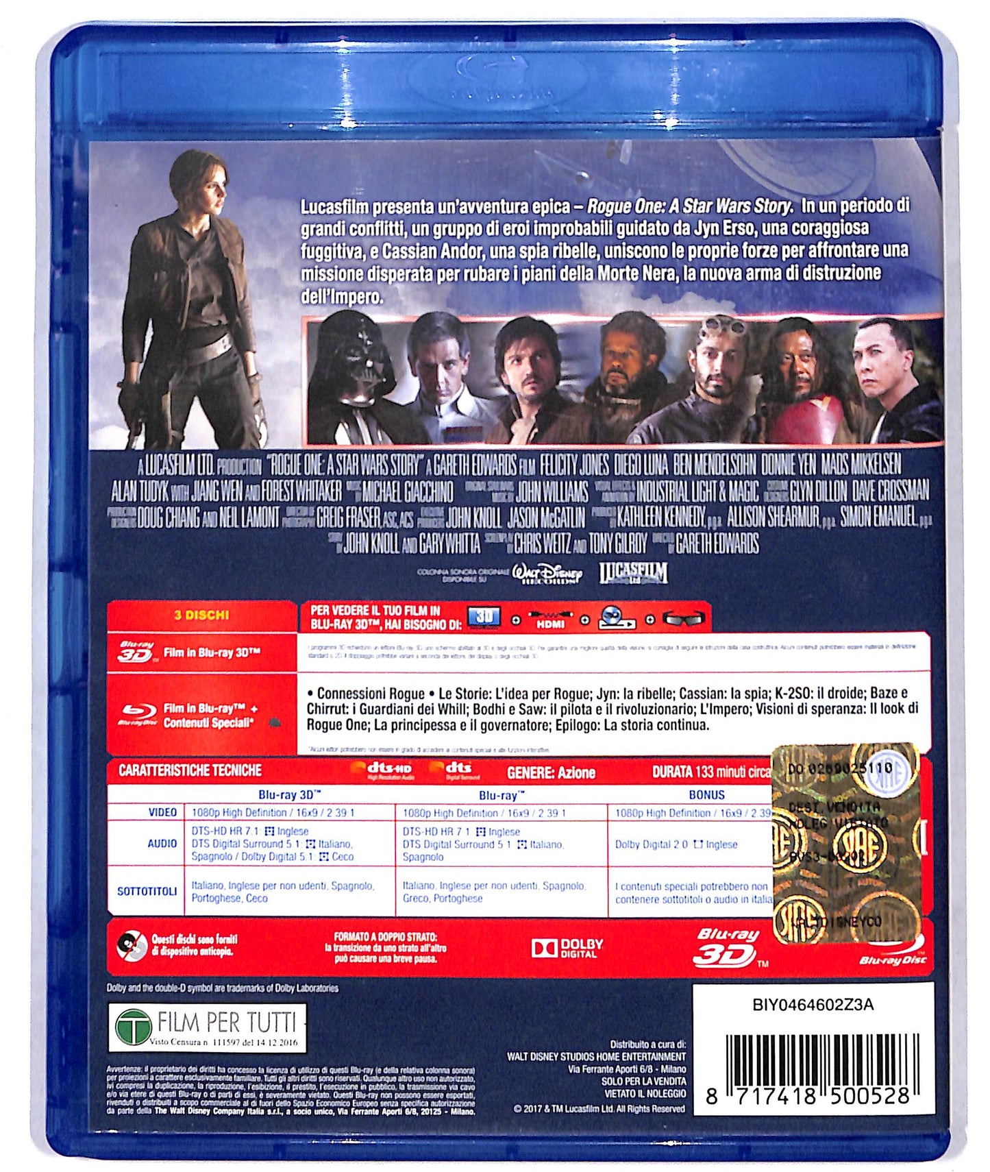 EBOND Rogue One - A Star Wars Story (BLURAY 3D + 2D) BLURAY BLURAY D733524