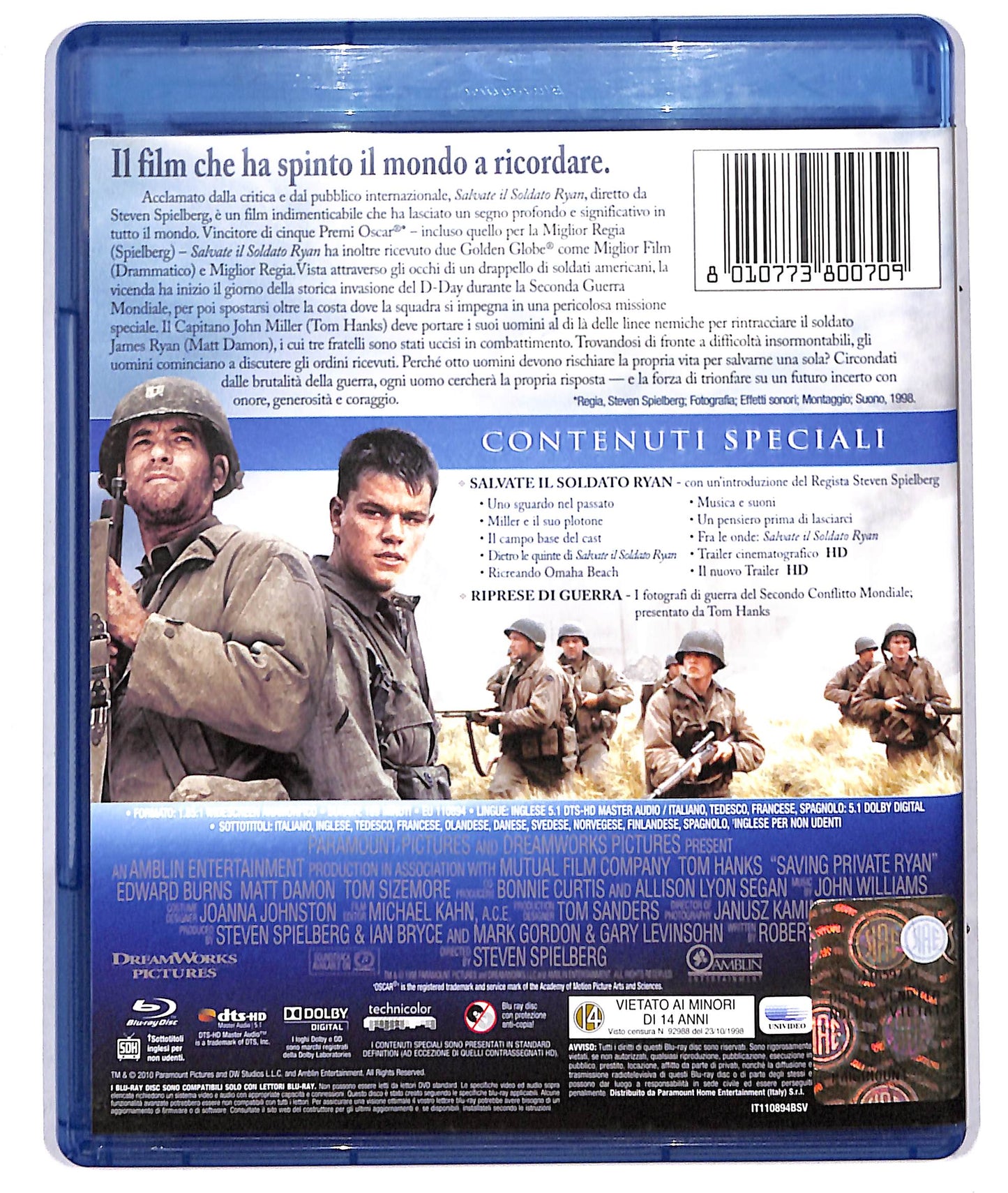 EBOND Salvate il soldato ryan EDIZIONE SPECIALE 2 dischi  BLURAY D733560