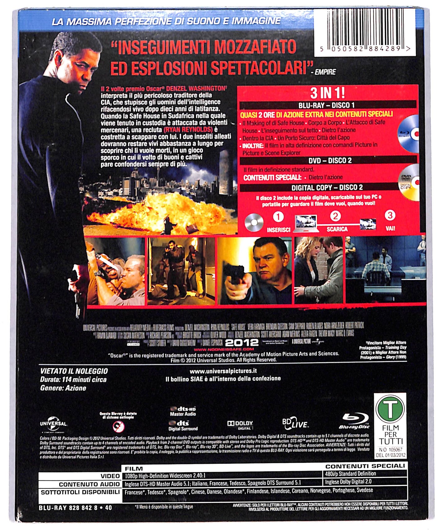 EBOND Safe house - Nessuno e al sicuro (DVD+digital copy) BLURAY BLURAY D733565