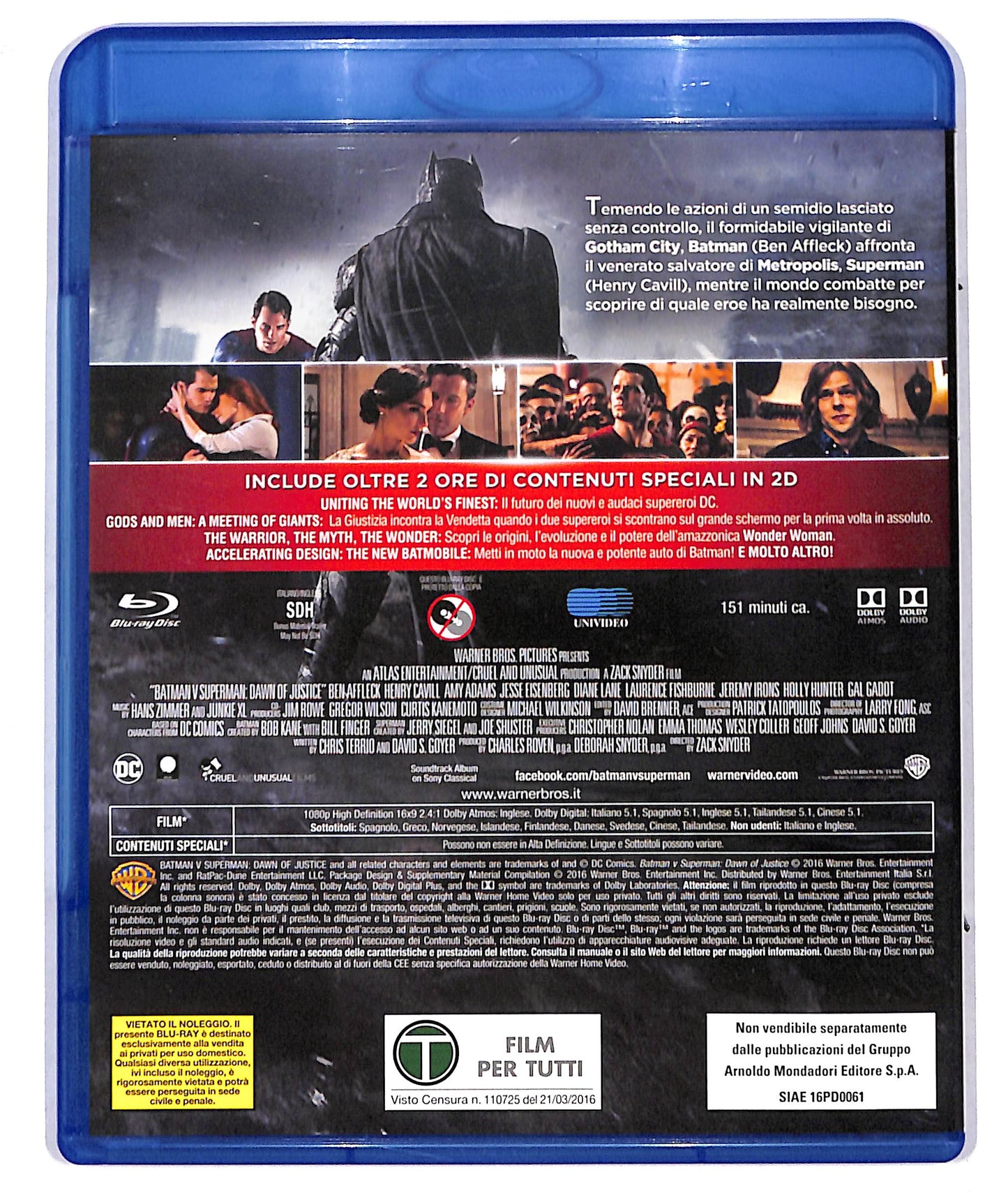 EBOND Batman v Superman: Dawn of Justice BLURAY BLURAY D733578