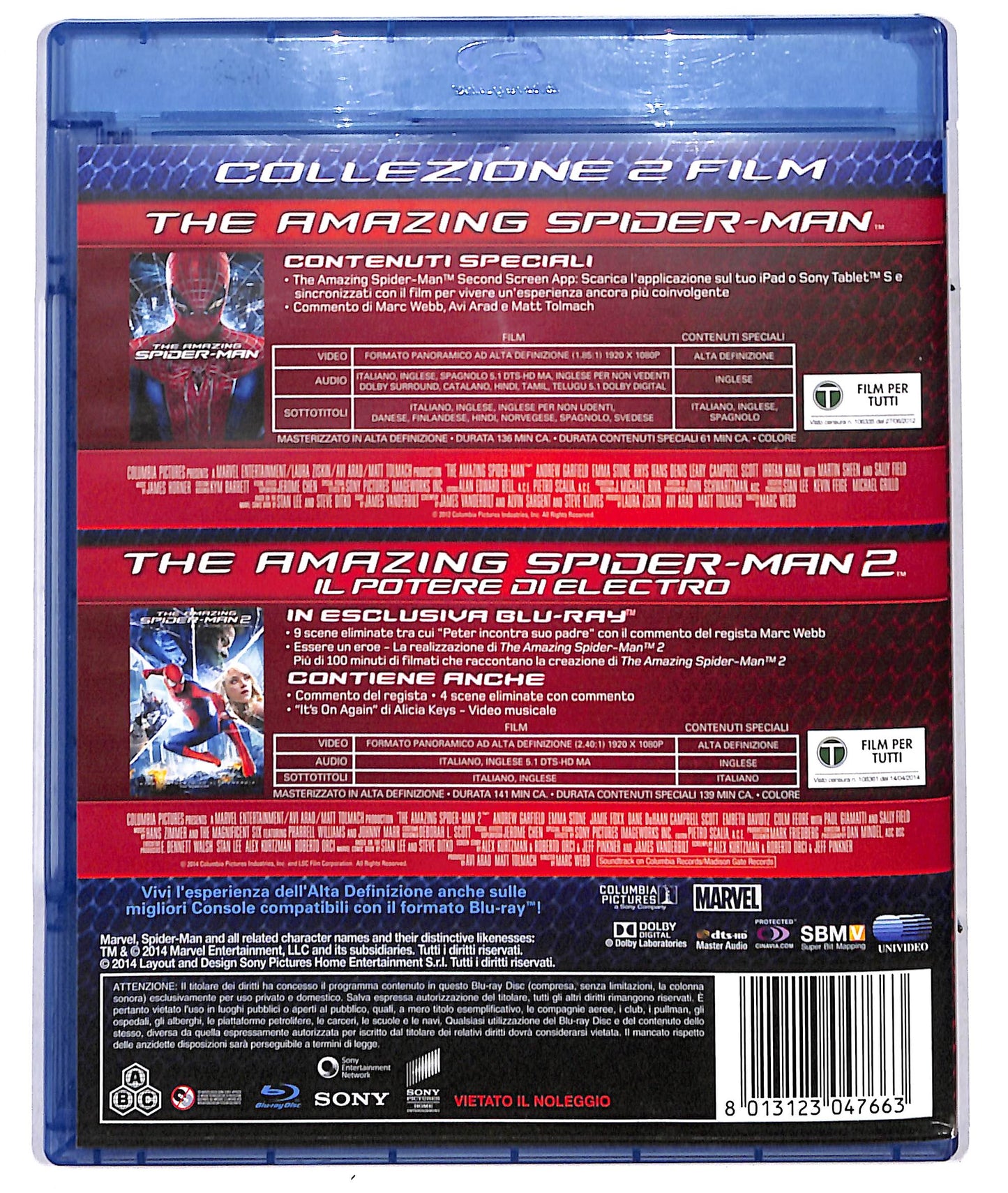 EBOND The Amazing Spider Man 1 - 2 BLURAY BLURAY D733632