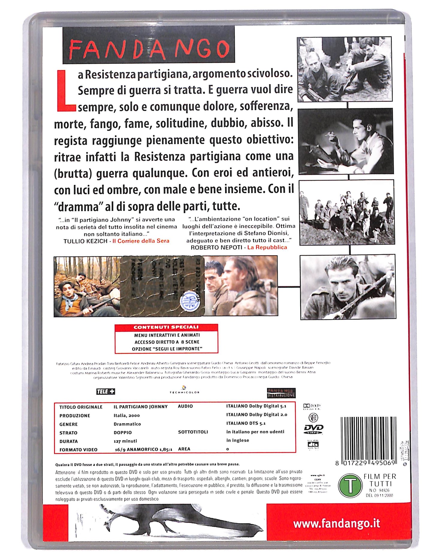 EBOND Il Partigiano Johnny  DVD D733821