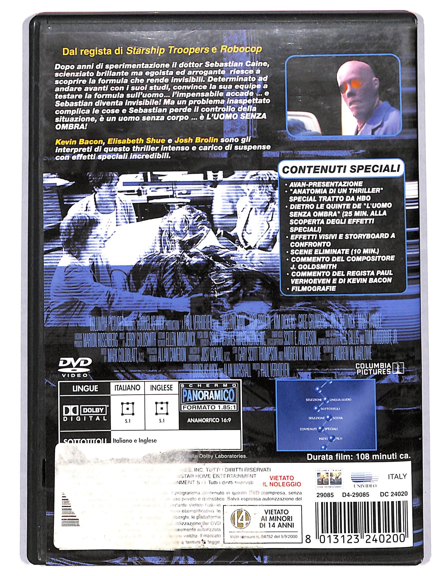 EBOND l'uomo senza ombra DVD D733946