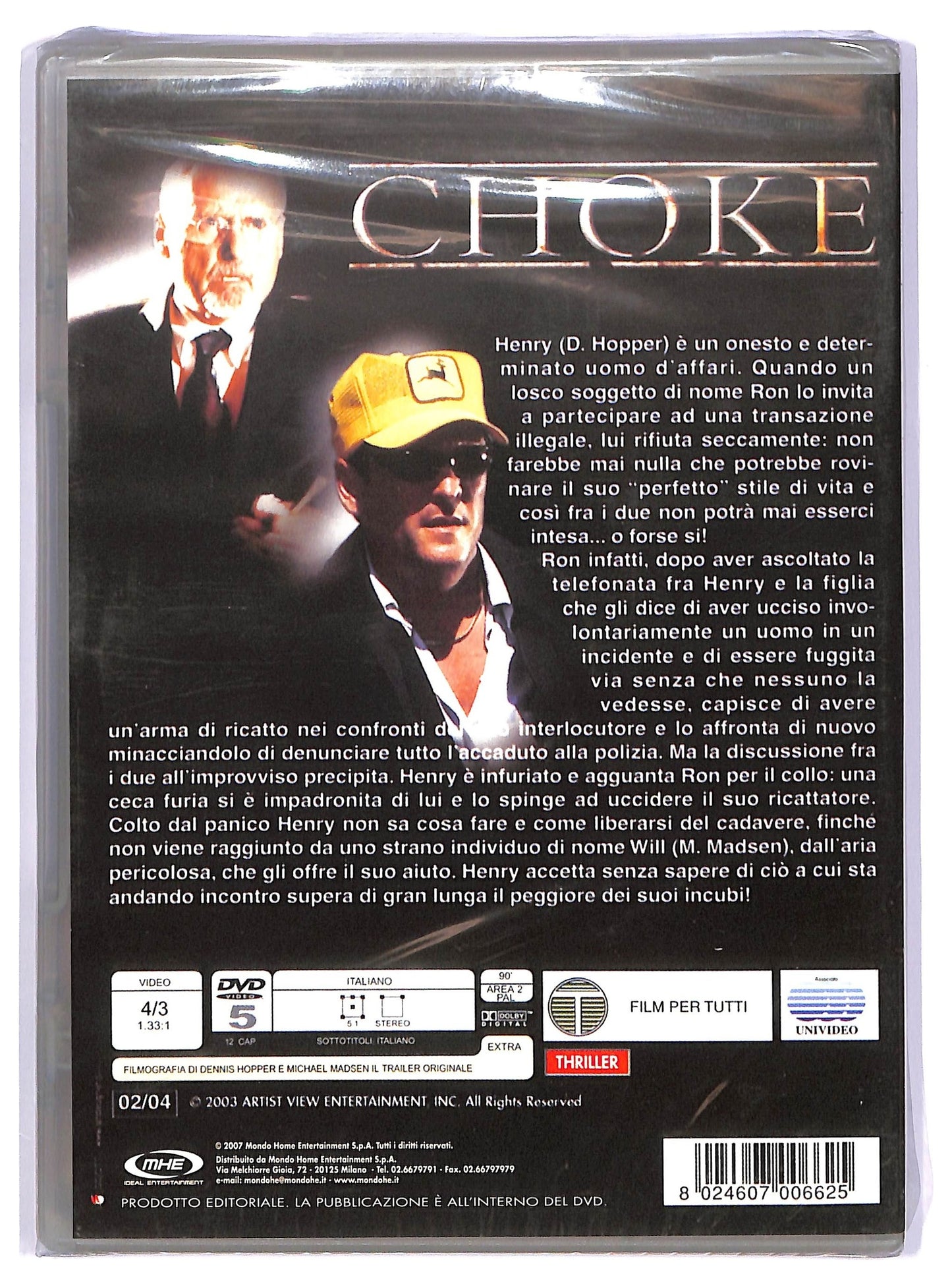 EBOND Choke Di John Sjogren Con Dennis Hopper DVD SJB D734357