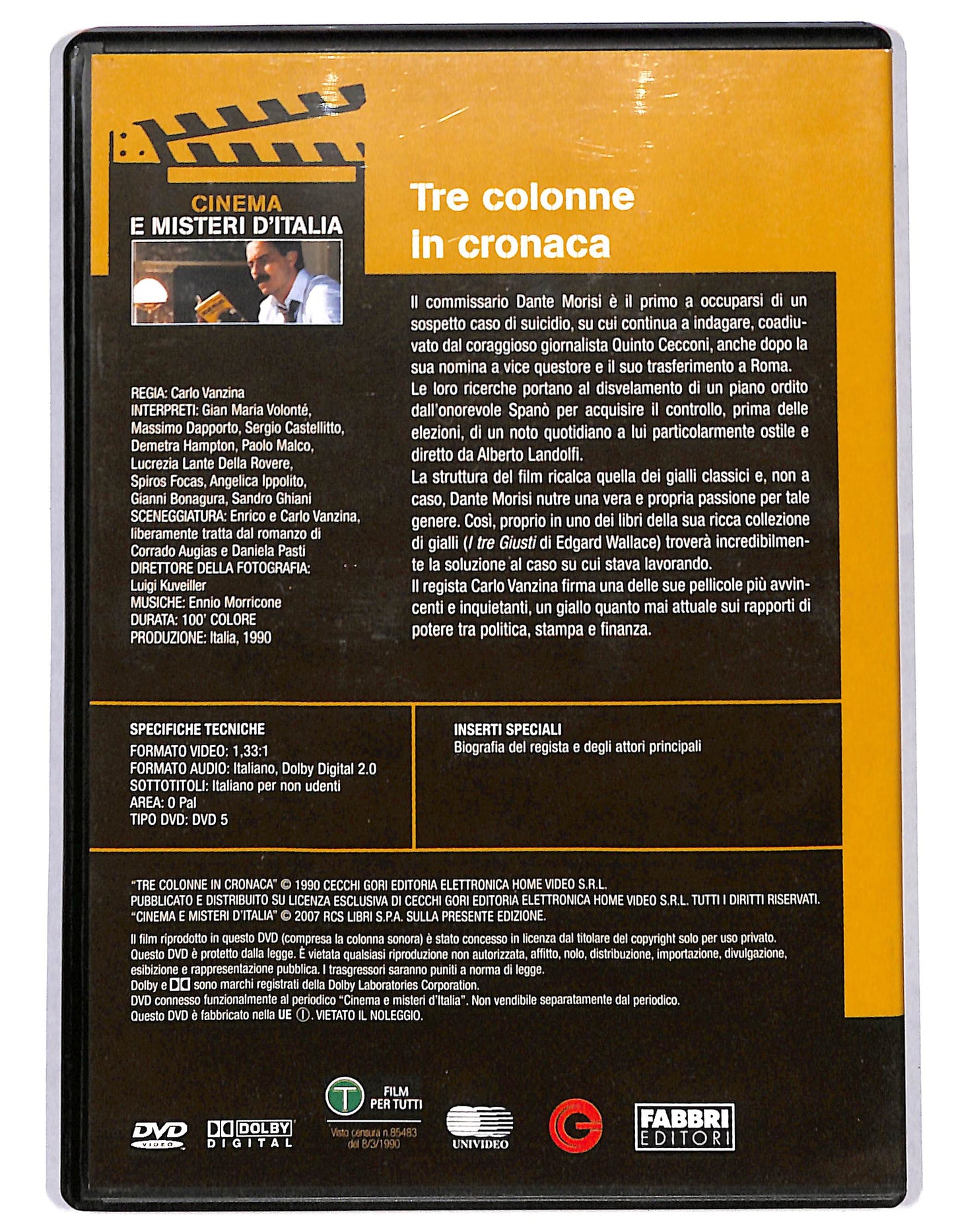 EBOND Tre colonne in cronaca  EDITORIALE DVD D734624