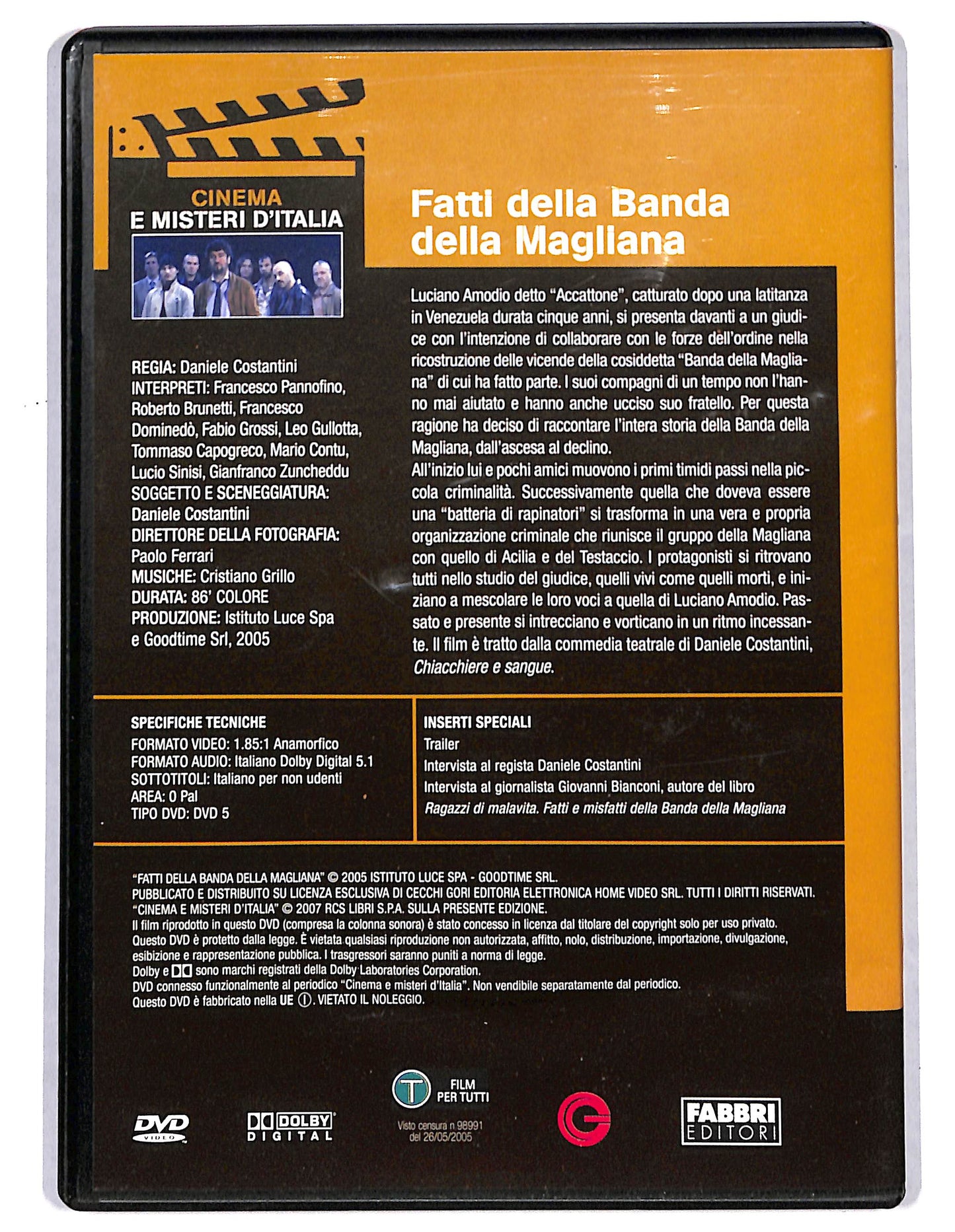 EBOND cinema e misteri - fatti della banda della magliana  EDITORIALE DVD D734632