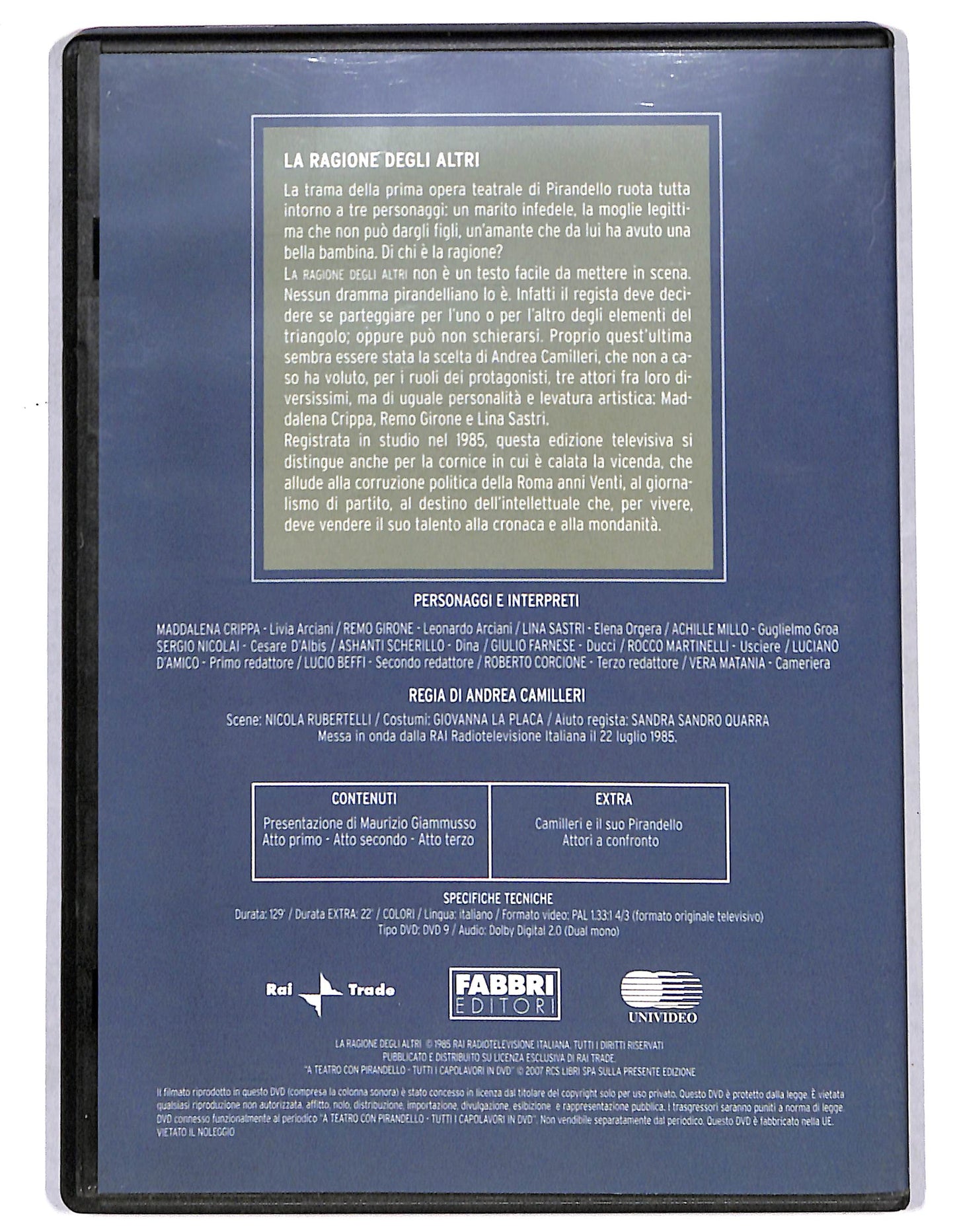 EBOND La Ragione Degli Altri - A Teatro Con Piran. EDITORIALE DVD D734763