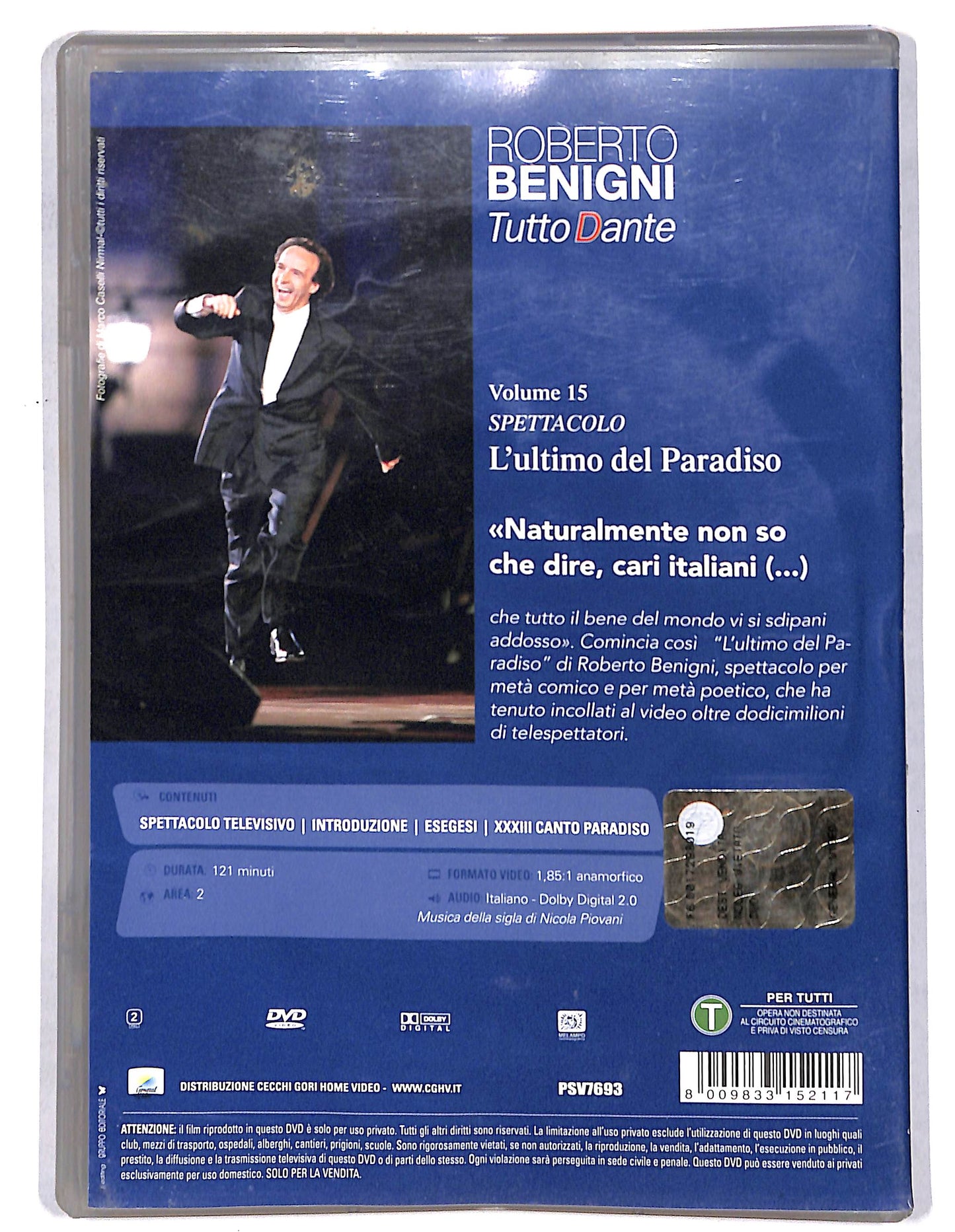 EBOND Tutto Dante  Spettacolo Paradiso  EDITORIALE DVD D734835
