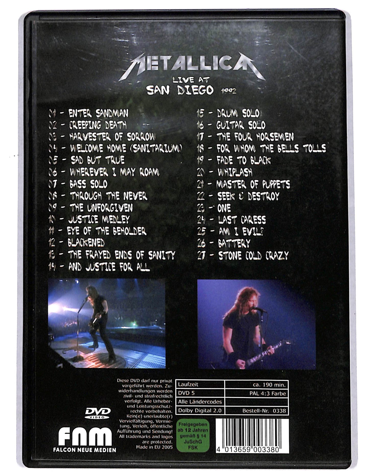 EBOND Metallica - Live At San Diego 1992  DVD D734854