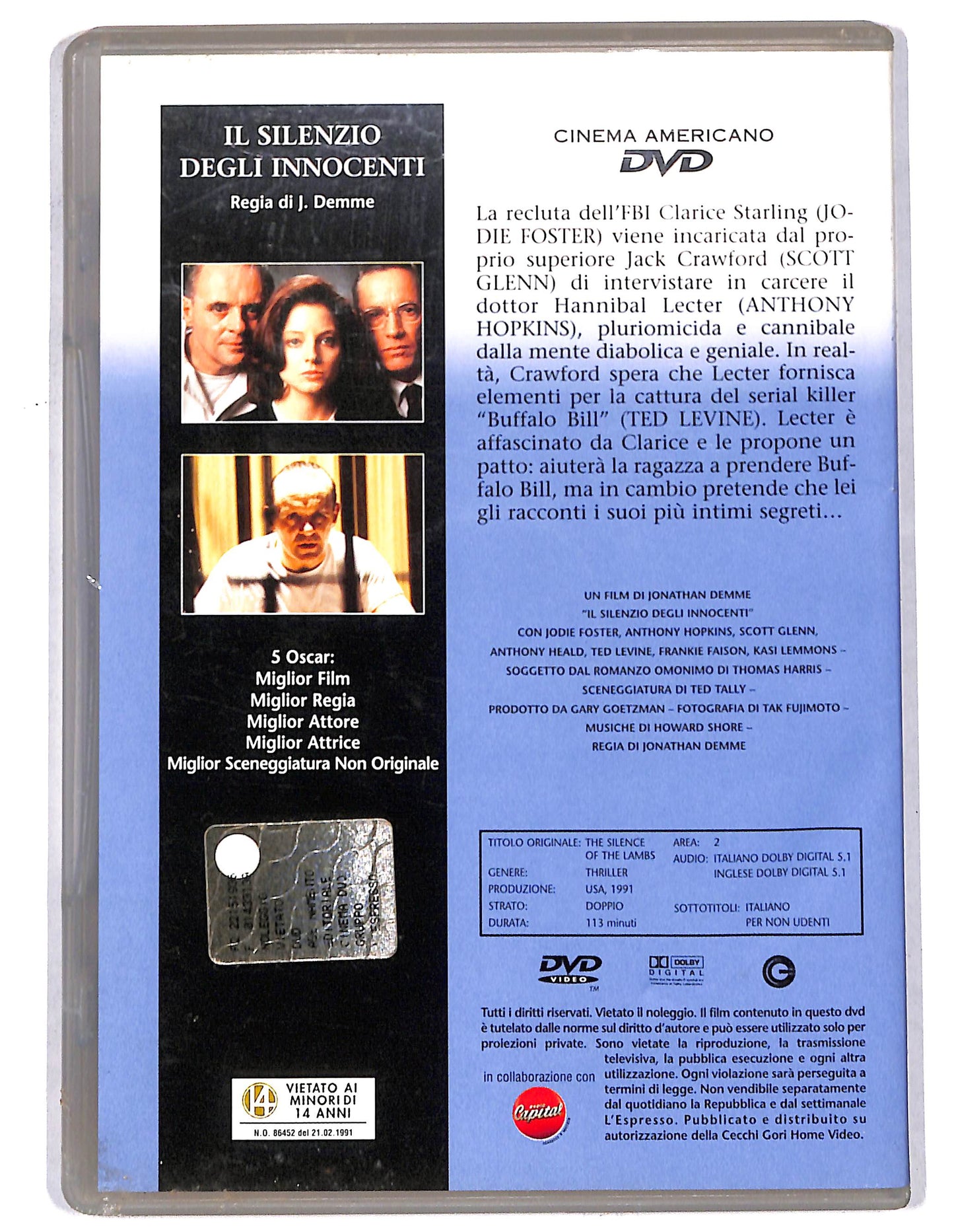 EBOND Il silenzio degli innocenti Volume 10 EDITORIALE  DVD D734862