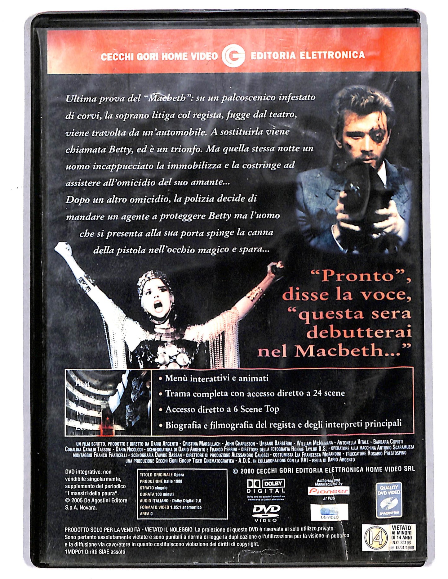 EBOND Opera - Dario Argento DVD EDITORIALE D734947