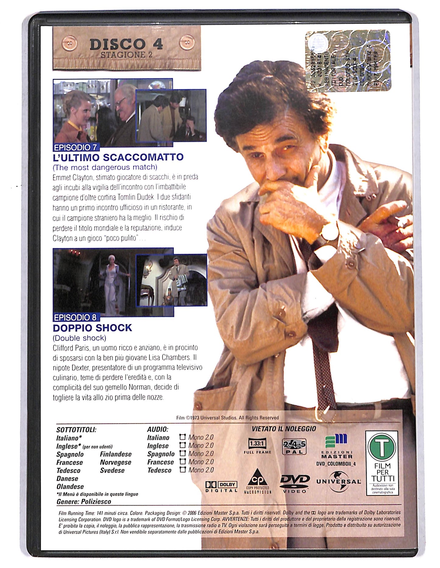 EBOND Colombo Stagione 2  Vol 4  EDITORIALE DVD D735214