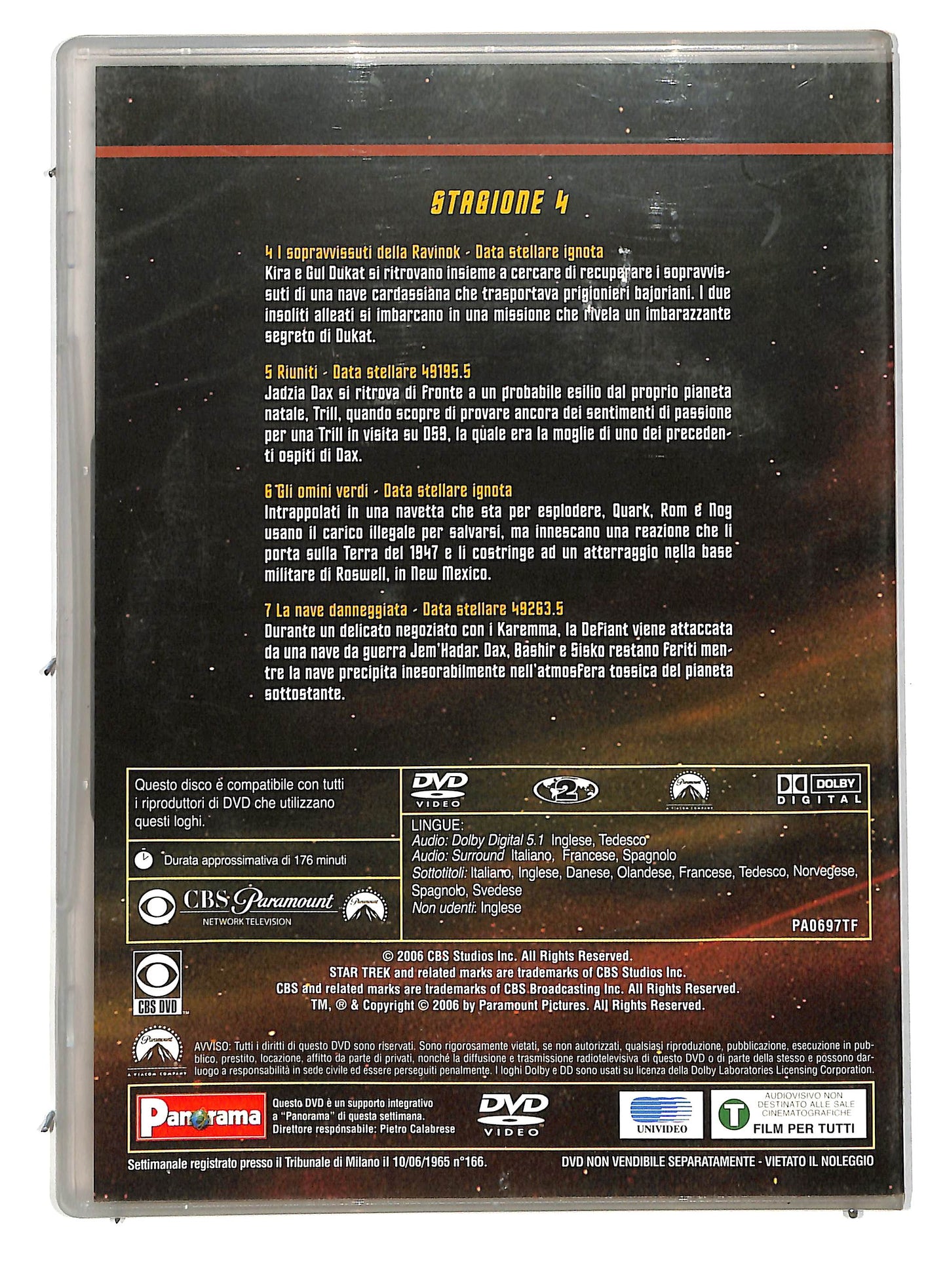 EBOND Star Trek - Deep Space Nine Stagione 4 Episodio 4-7 Disco 2 EDITORIALE DVD D735309