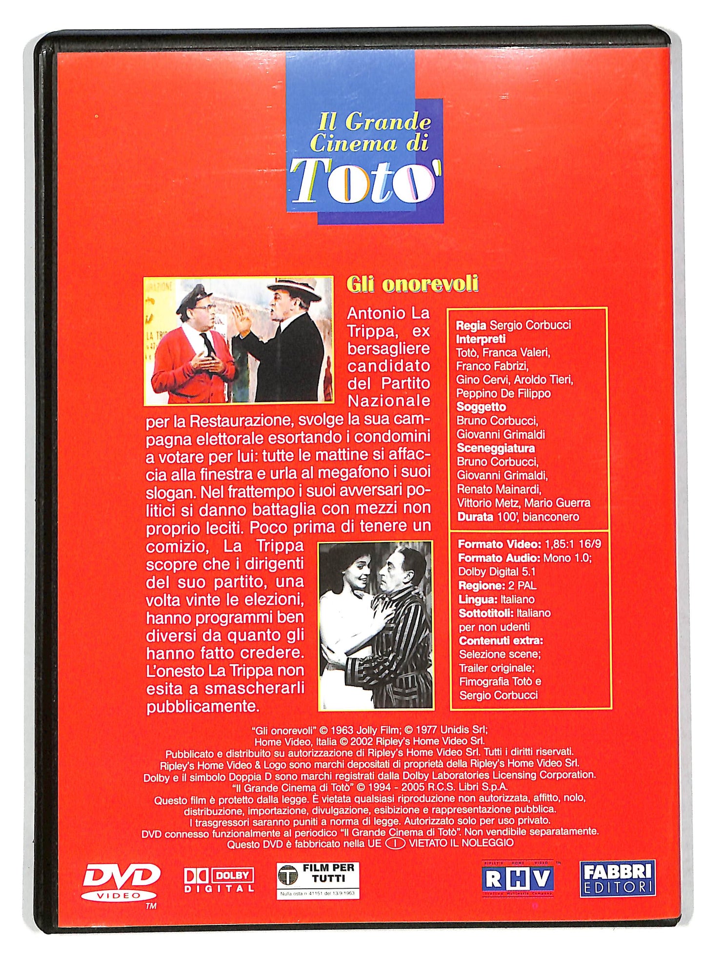 EBOND Il grande cinema di Toto Gli onorevoli  EDITORIALE DVD D735402