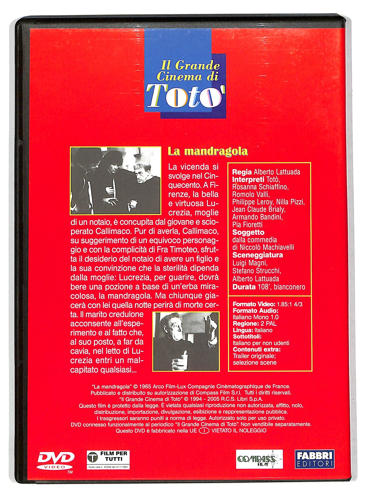 EBOND la mandragola  EDITORIALE DVD D735419