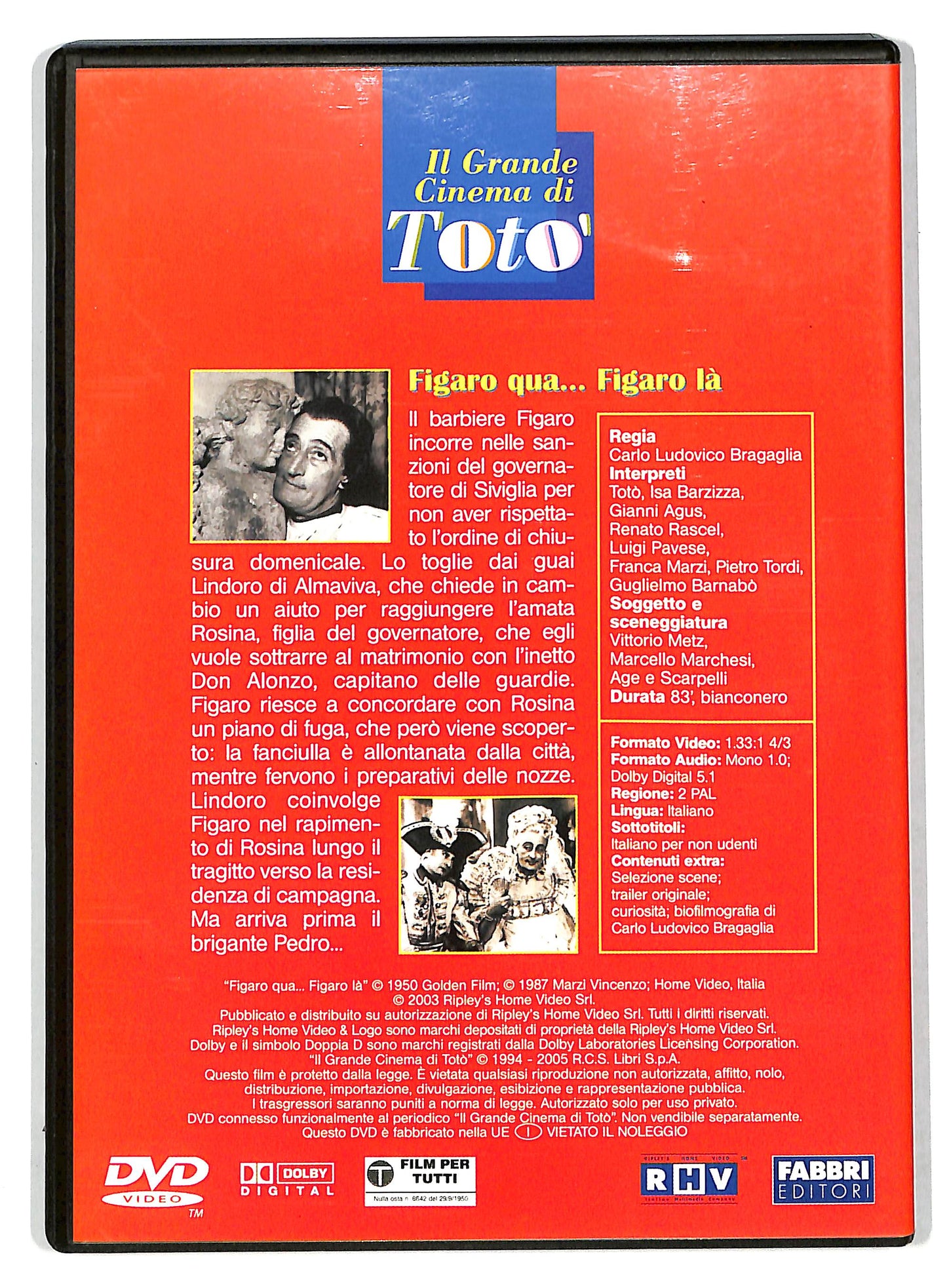 EBOND Il Grande Cinema Di Toto - Figaro Qua, Figaro La DVD  Editoriale EDITORIALE D735424