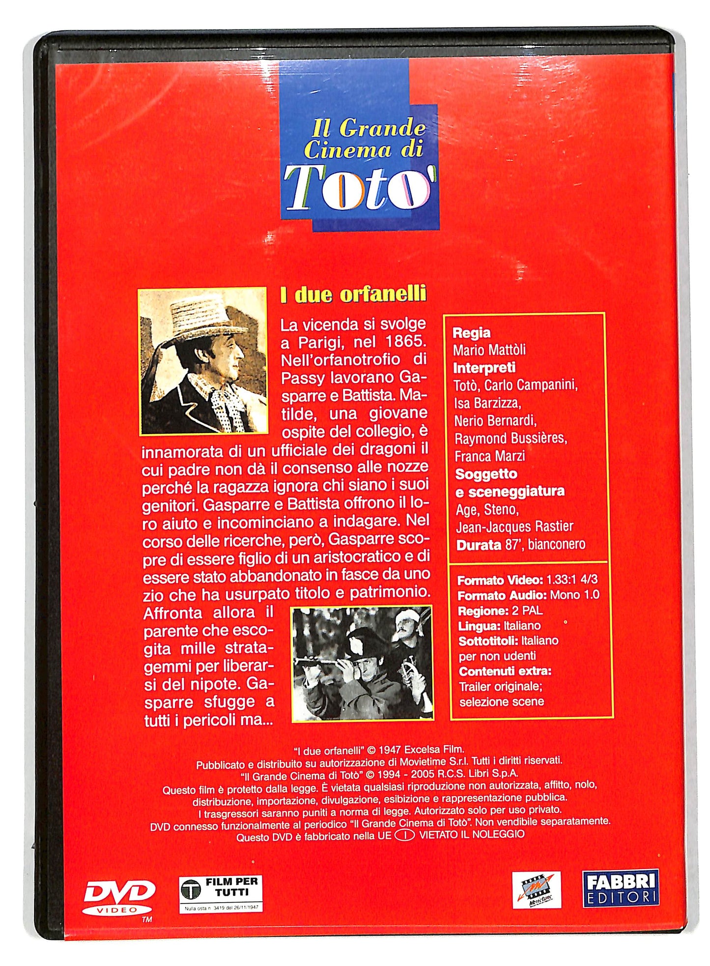 EBOND I due orfanelli EDITORIALE DVD D735426
