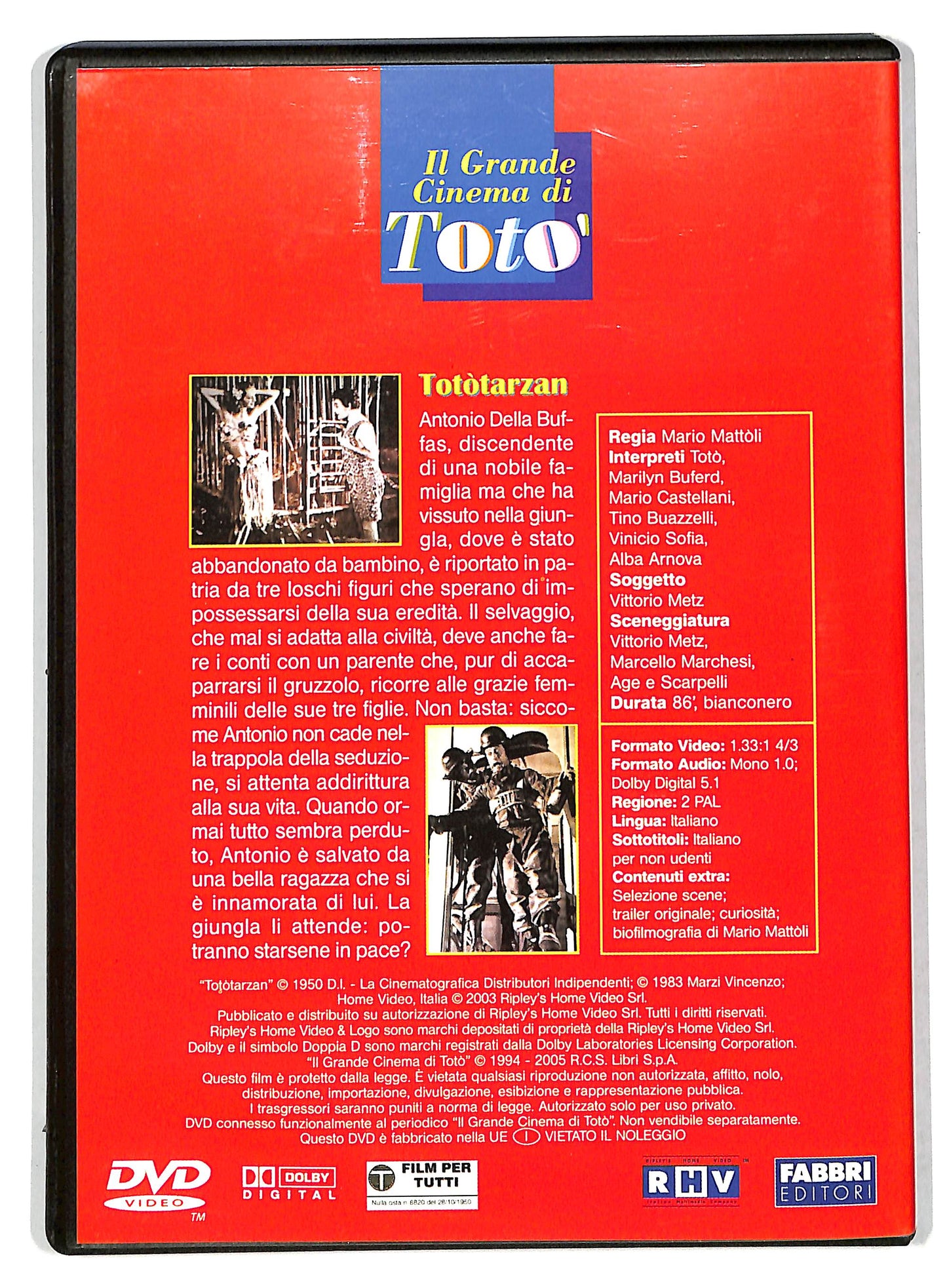 EBOND Il Grande Cinema Di Toto - Tototarzan  DVD  Editoriale EDITORIALE D735428