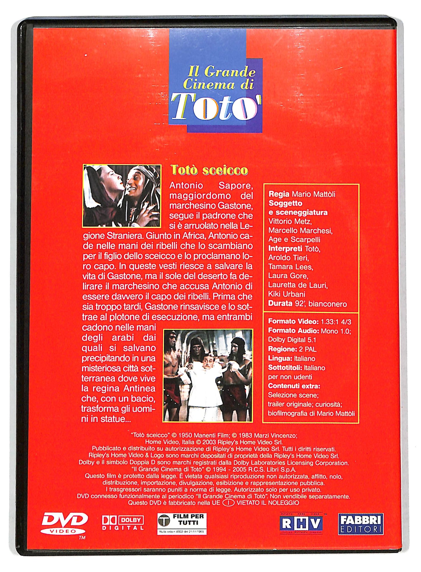 EBOND Toto Sceicco Il Grande Cinema Di Toto DVD Editoriale EDITORIALE D735430