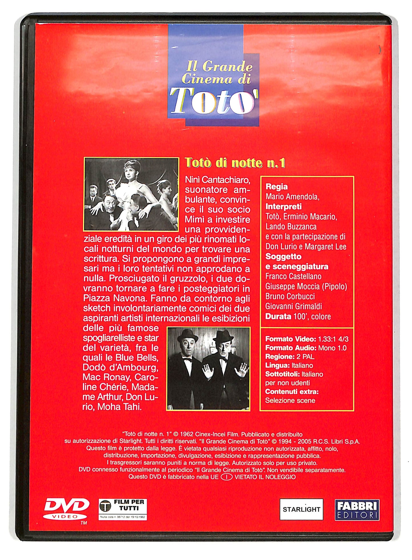 EBOND il grande cinema di Toto - Toto di notte n. 1  EDITORIALE DVD D735535