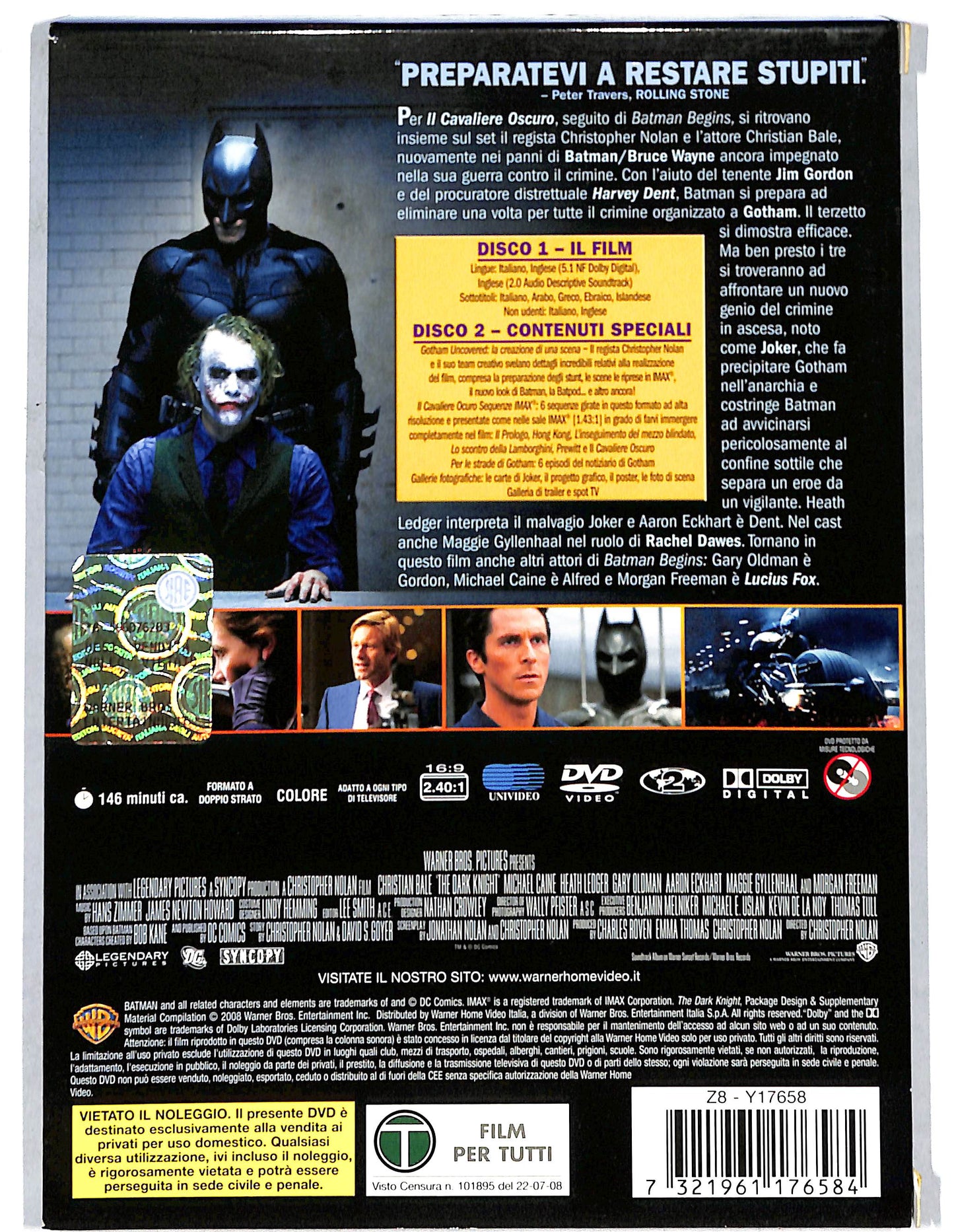 EBOND Il Cavaliere Oscuro Special Edition ( 2 Dischi )  DVD Slipcase SLIM D735859