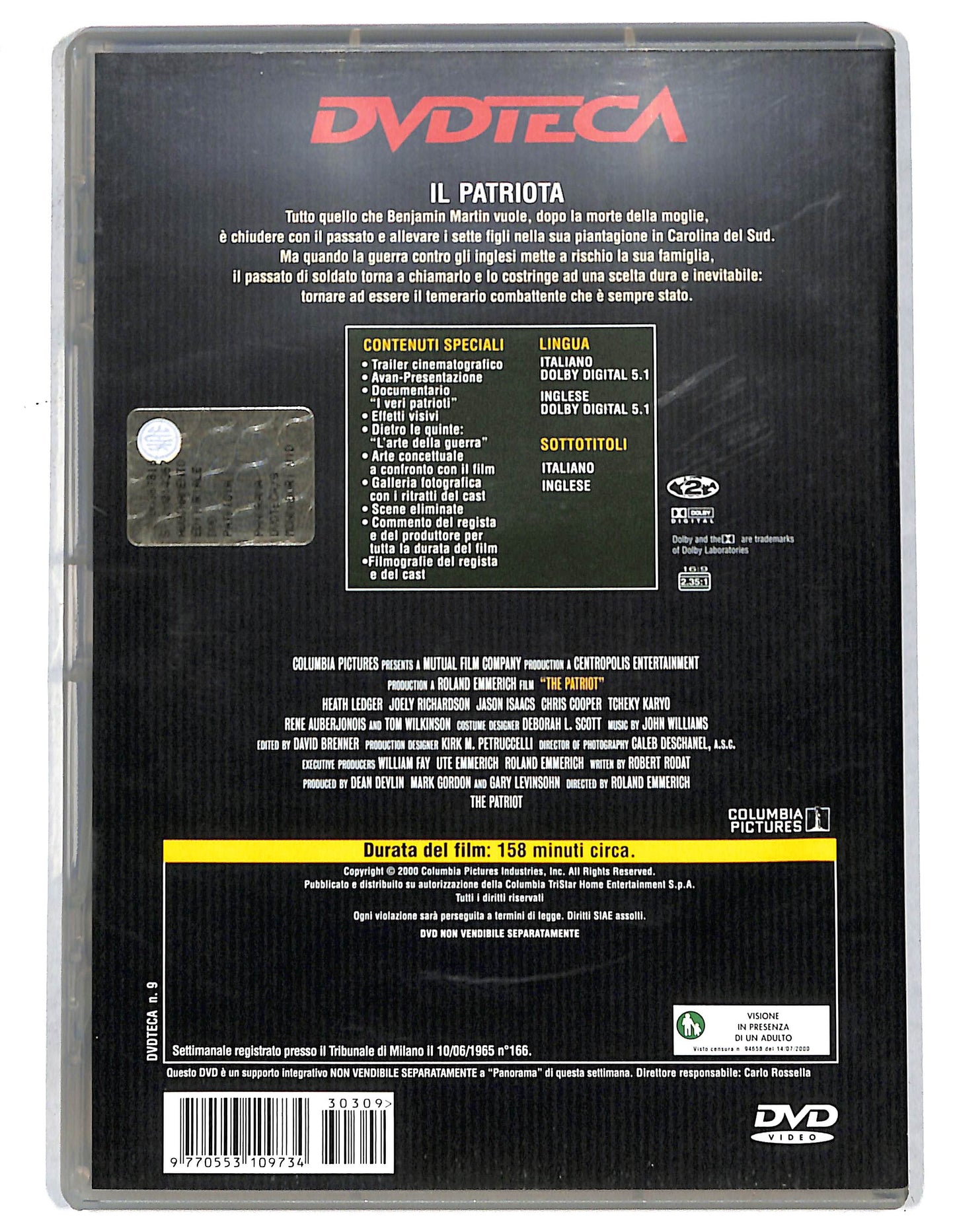 EBOND Il patriota DVD EDITORIALE D735864