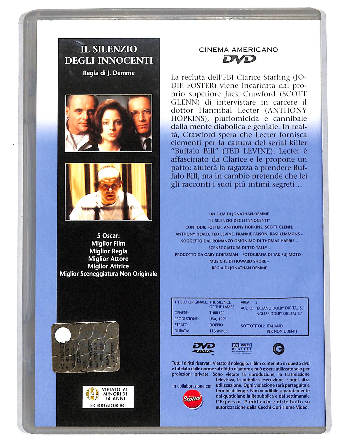 EBOND Il silenzio degli innocenti Volume 10 EDITORIALE  DVD D735911